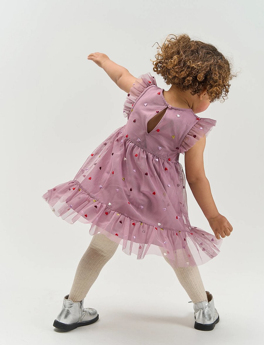 The New - TNSTVadia S_L Mesh Dress - Ærmeløse babykjoler - elderberry emb tn - 4