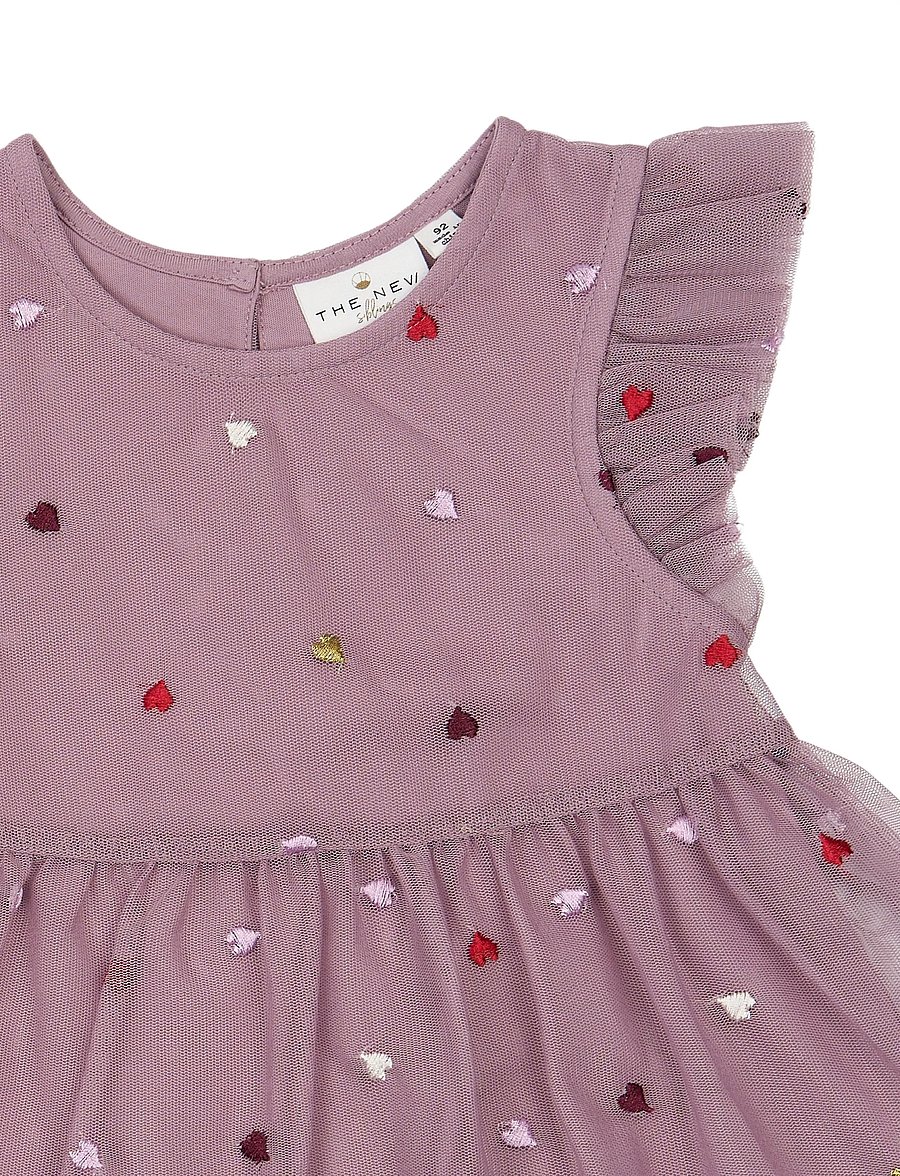 The New - TNSTVadia S_L Mesh Dress - Ærmeløse babykjoler - elderberry emb tn - 5