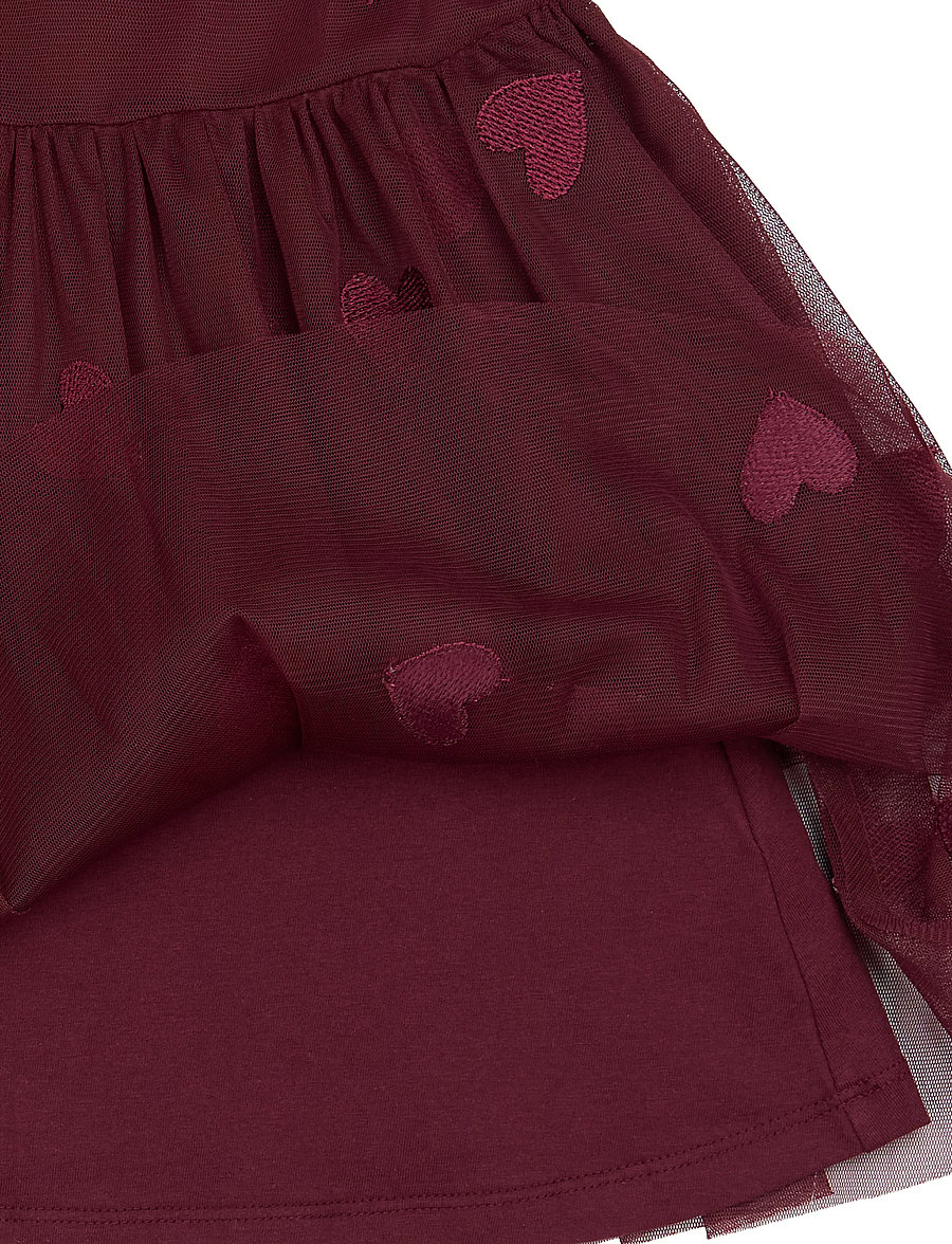 The New - TNSTVonda S_L Mesh Dress - varrukateta beebikleidid - burgundy emb tn - 2