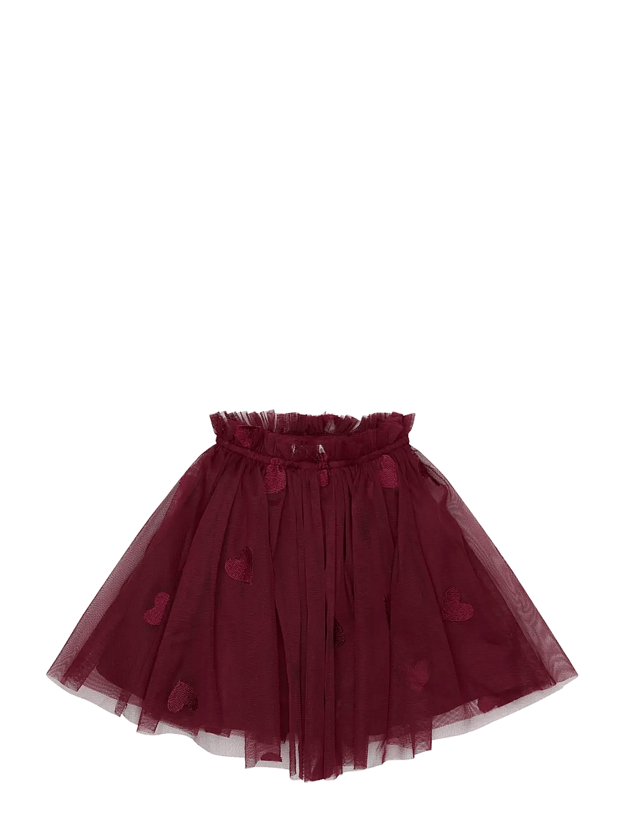 The New - TNSTVonda Mesh Skirt - tüllseelikud - burgundy emb tn - 0