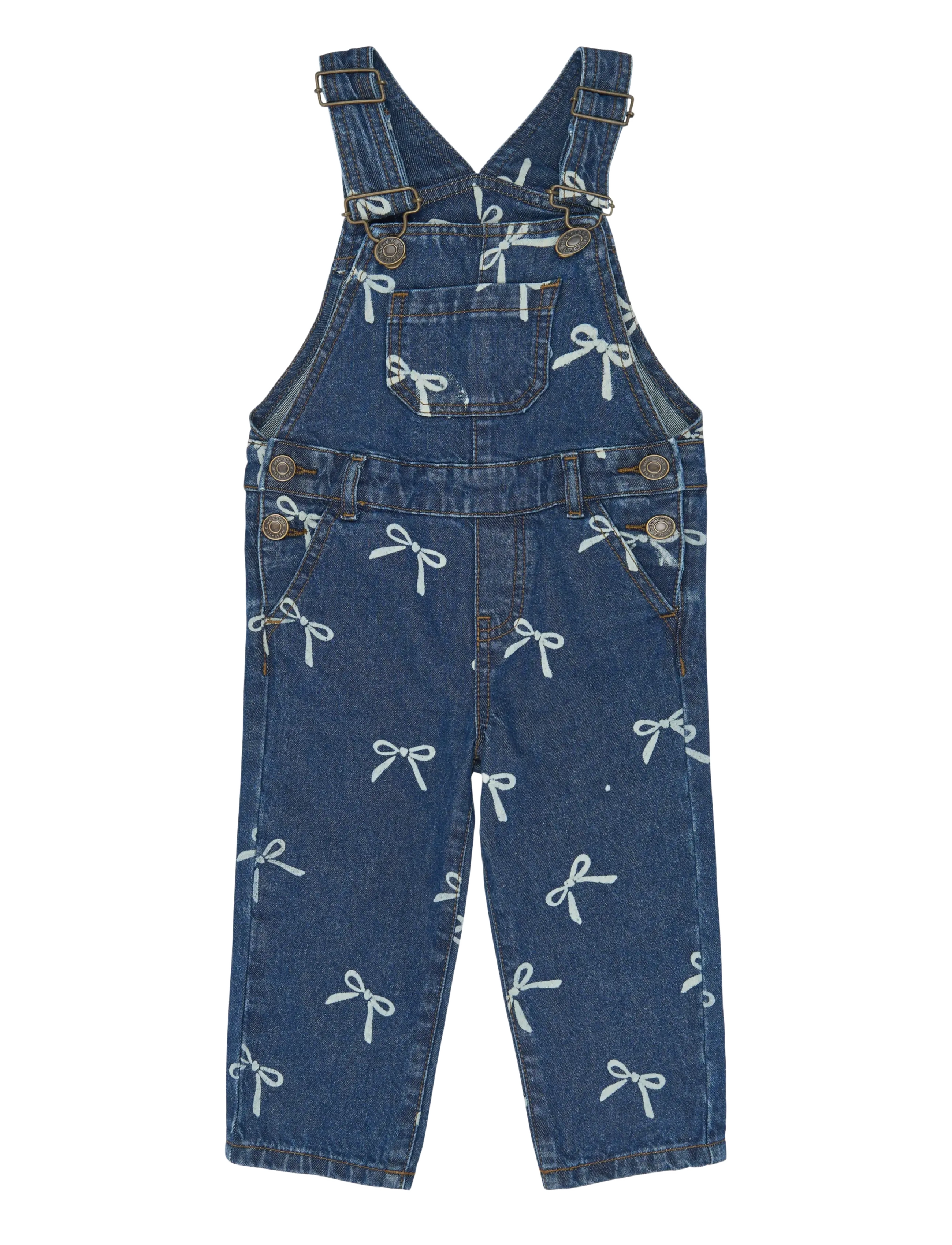The New TNSTVinaya Denim Dungarees - Buksedragter - MEDIUM BLUE DENIM AOP / blue