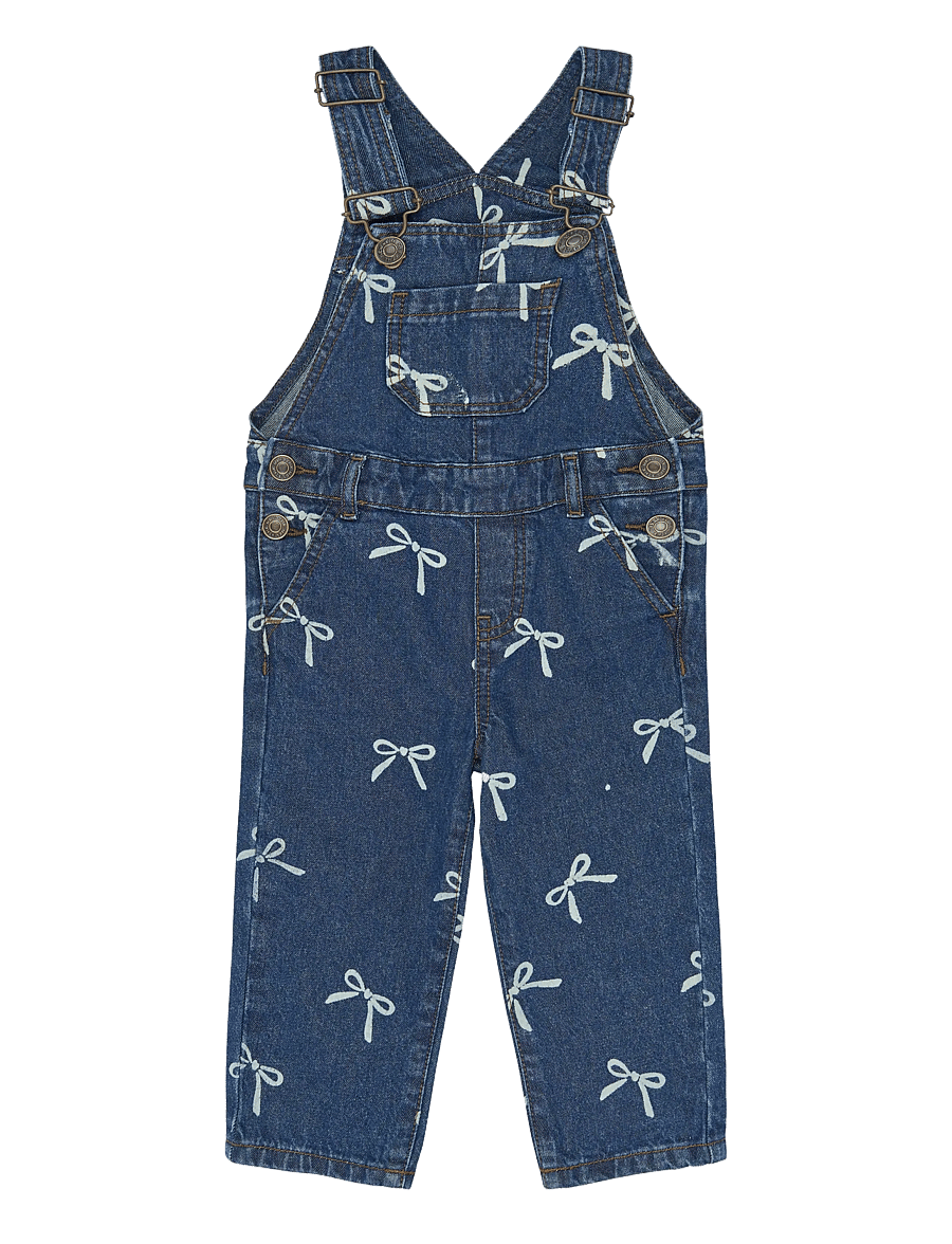 The New - TNSTVinaya Denim Dungarees - buksedragter - medium blue denim aop - 1