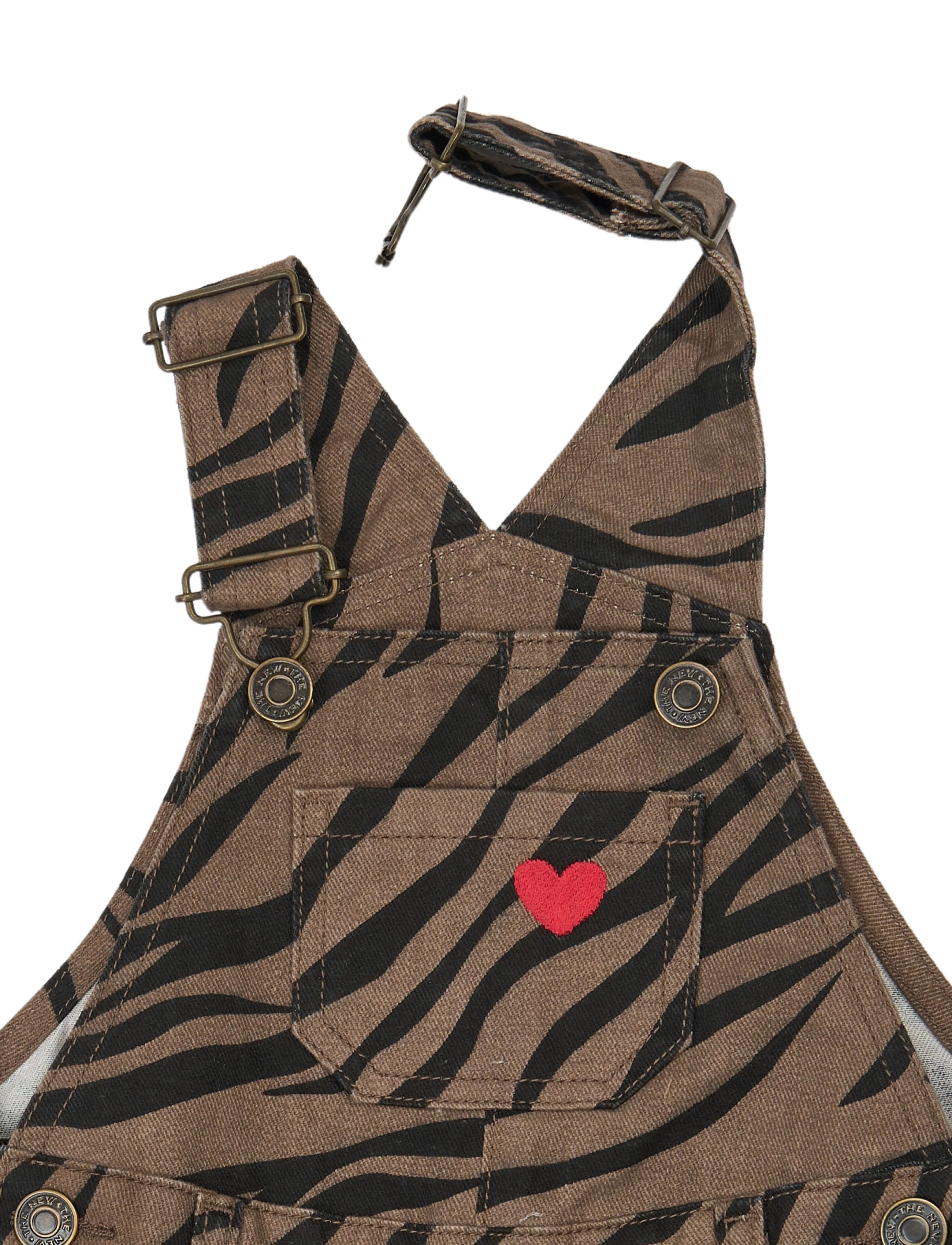The New - TNSTValonya Denim Dungarees - buksedragter - taupe gray aop tn - 5
