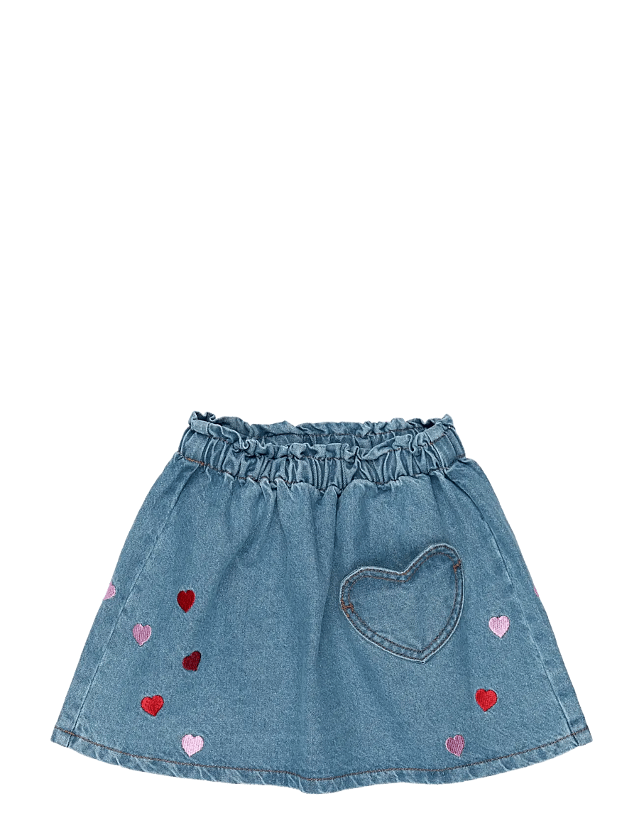 The New - TNSTValora Denim Skirt - light blue denim emb - 1