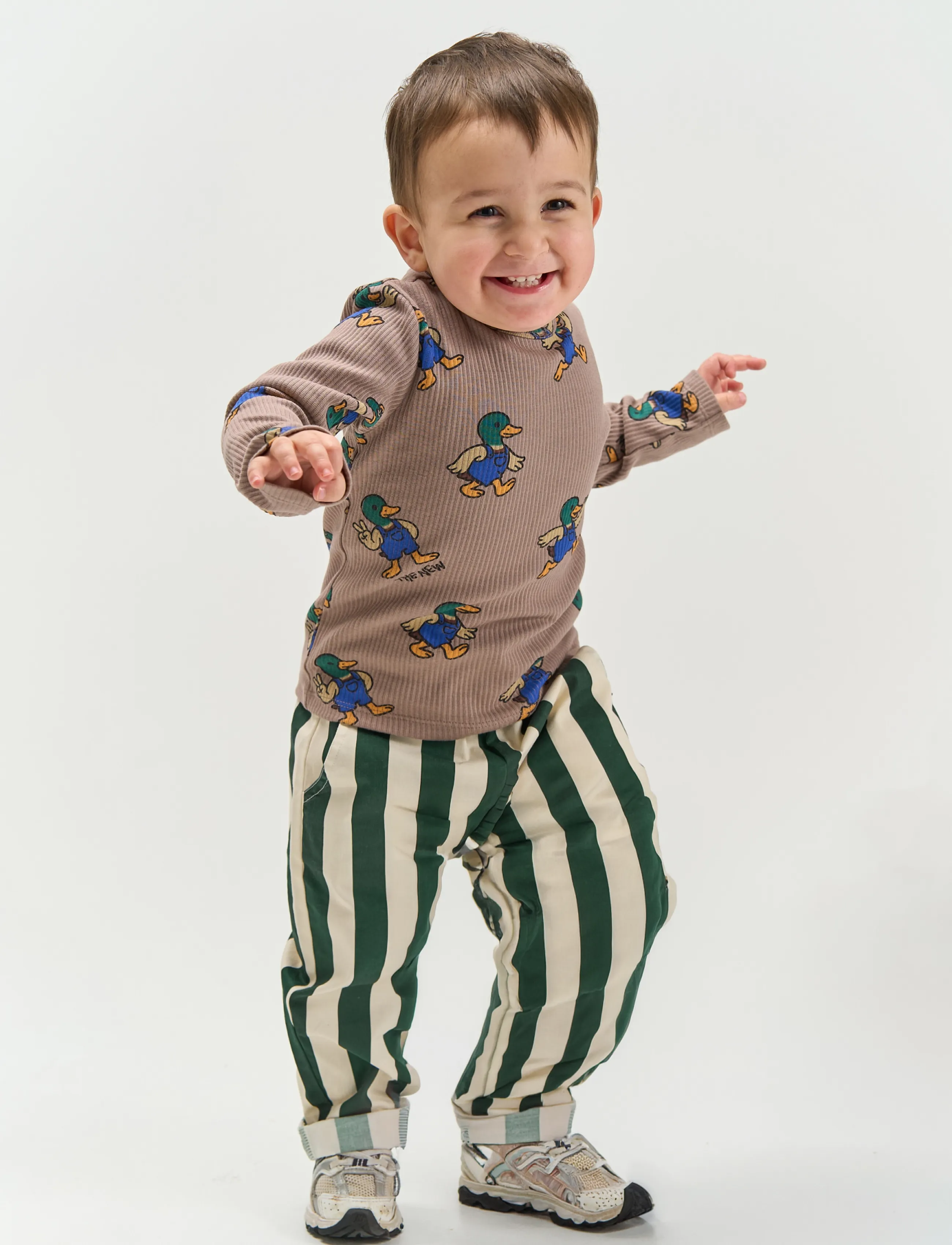 The New - TNSTSilas Baggy Pants - baby trousers - june bug striped - 3