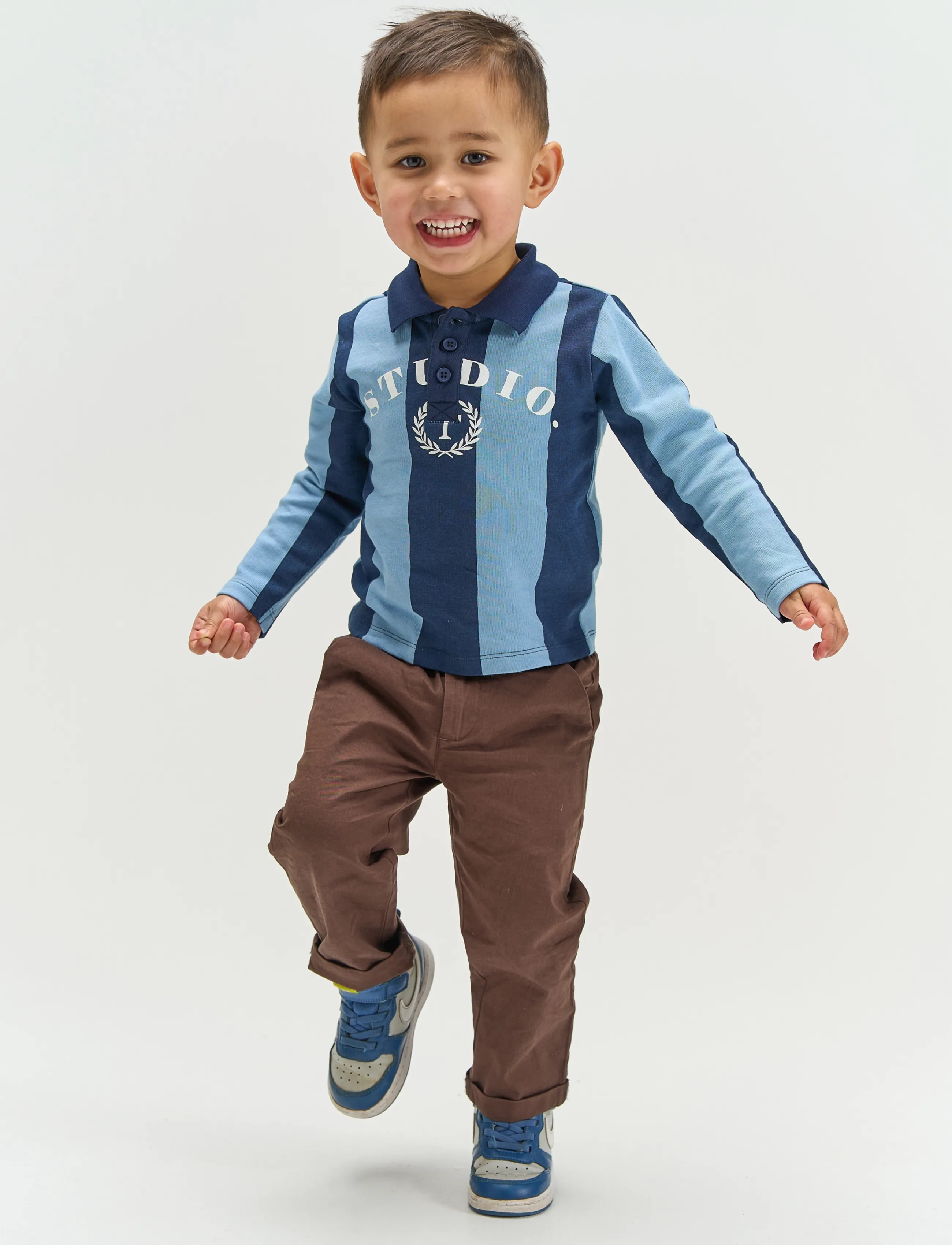 The New Tnstviro L_S Polo, 98, Polo Shirts, Marineblau - Long-sleeved Kinder