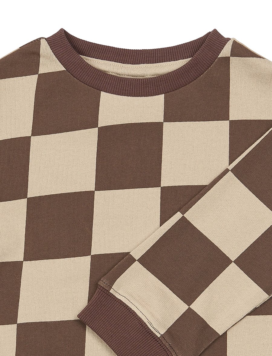 The New - TNSTVebbo OS Sweatshirt - sweatshirts - chestnut check - 4