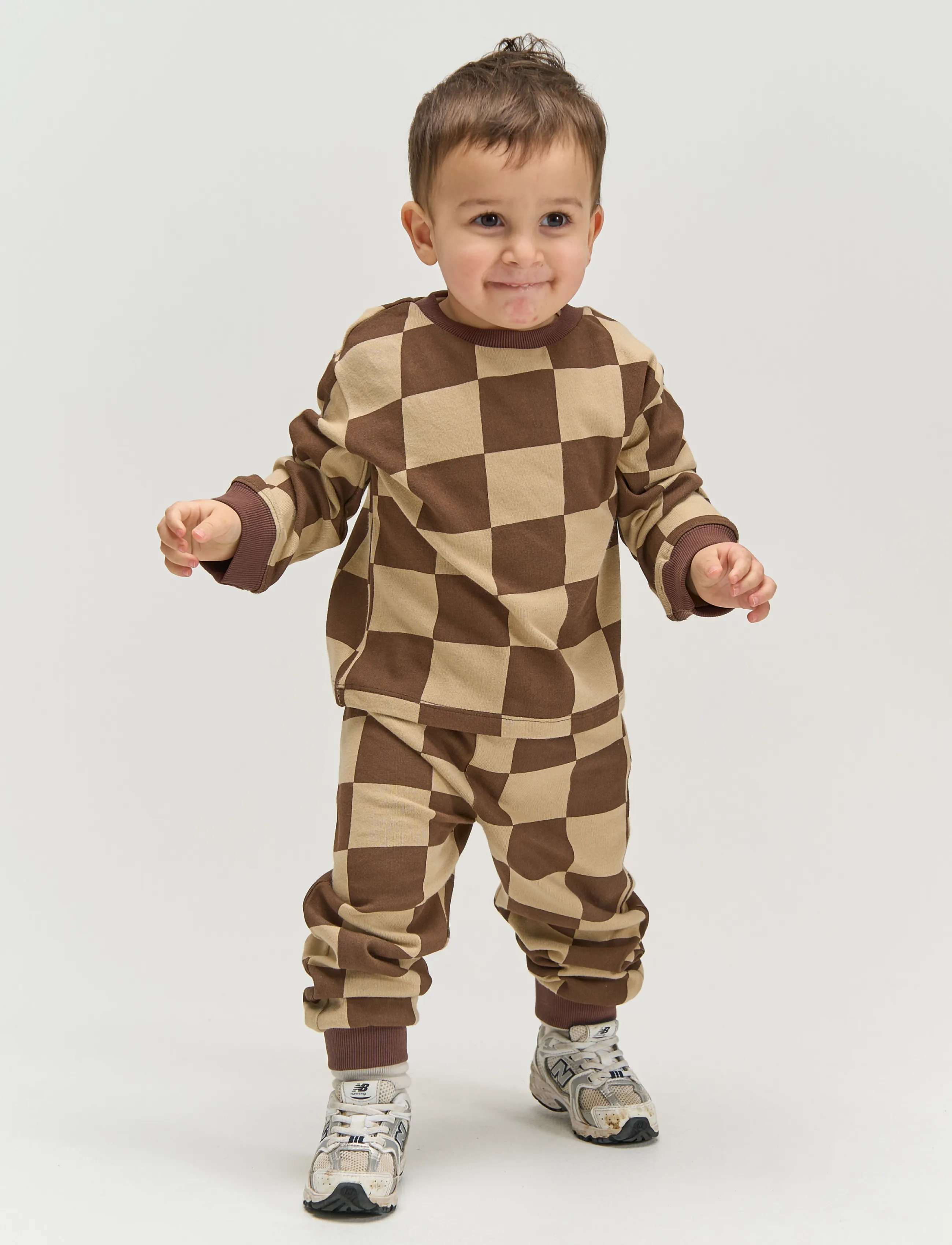 The New Tnstvebbo Pants, 104, Unterteile, Braun - Sweatpants, Kinder
