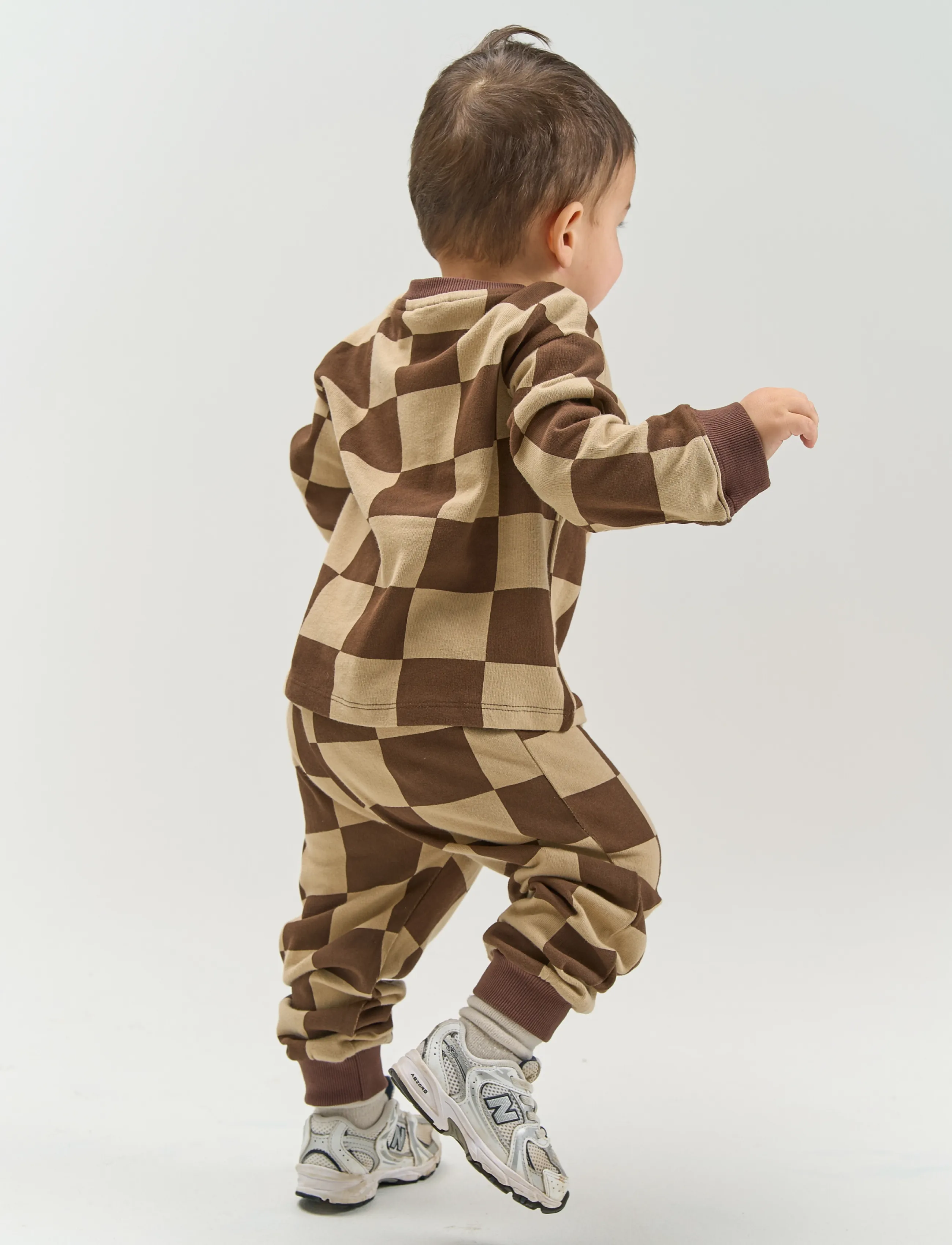 The New - TNSTVebbo Pants - jogginghosen - chestnut check - 3