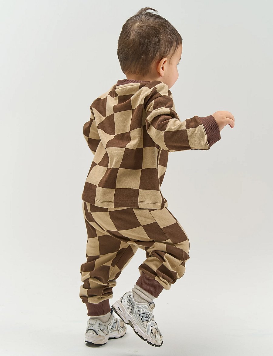 The New - TNSTVebbo Pants - jogginghosen - chestnut check - 3