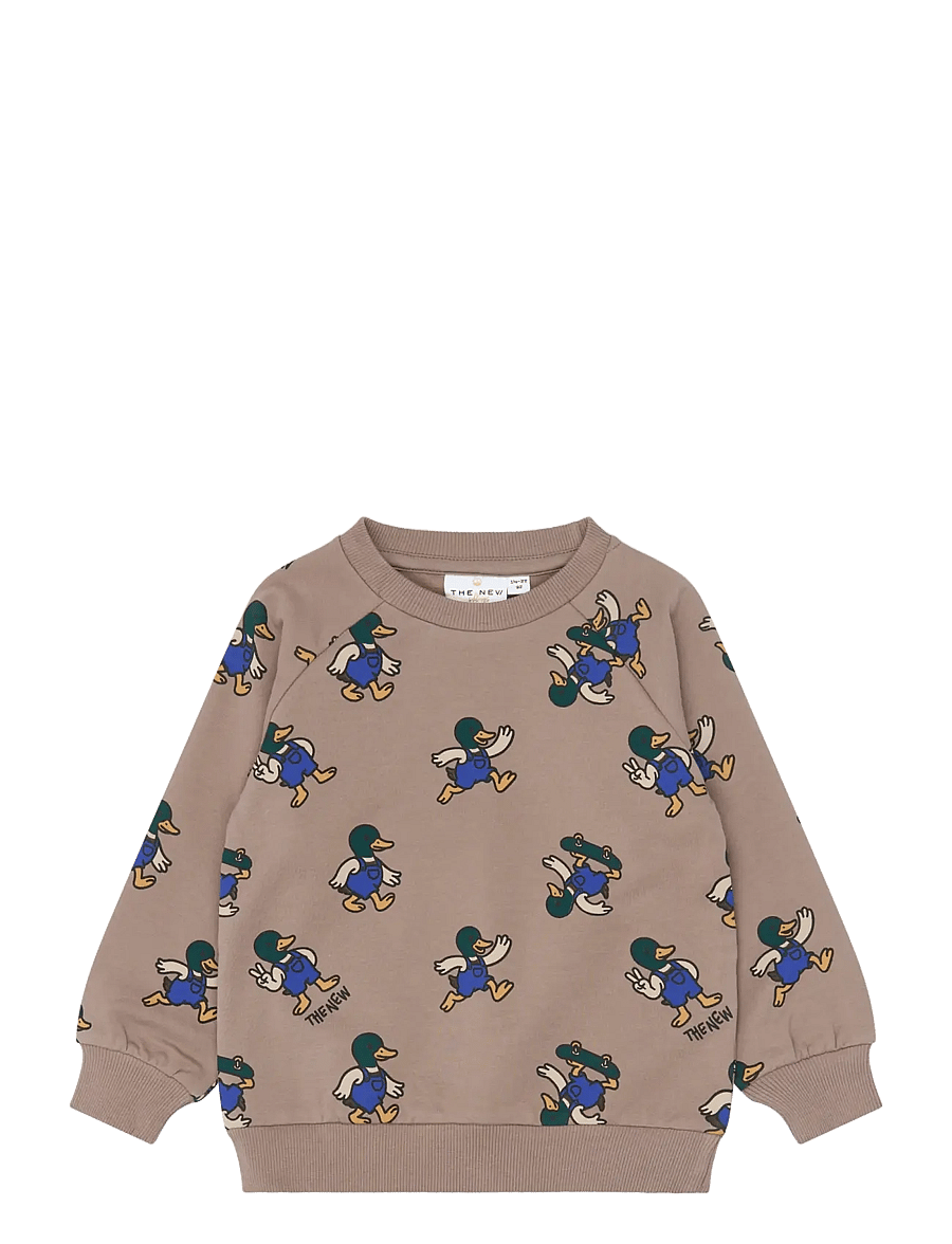 The New - TNSTVhil Sweatshirt - sweatshirts - taupe gray aop tn - 1