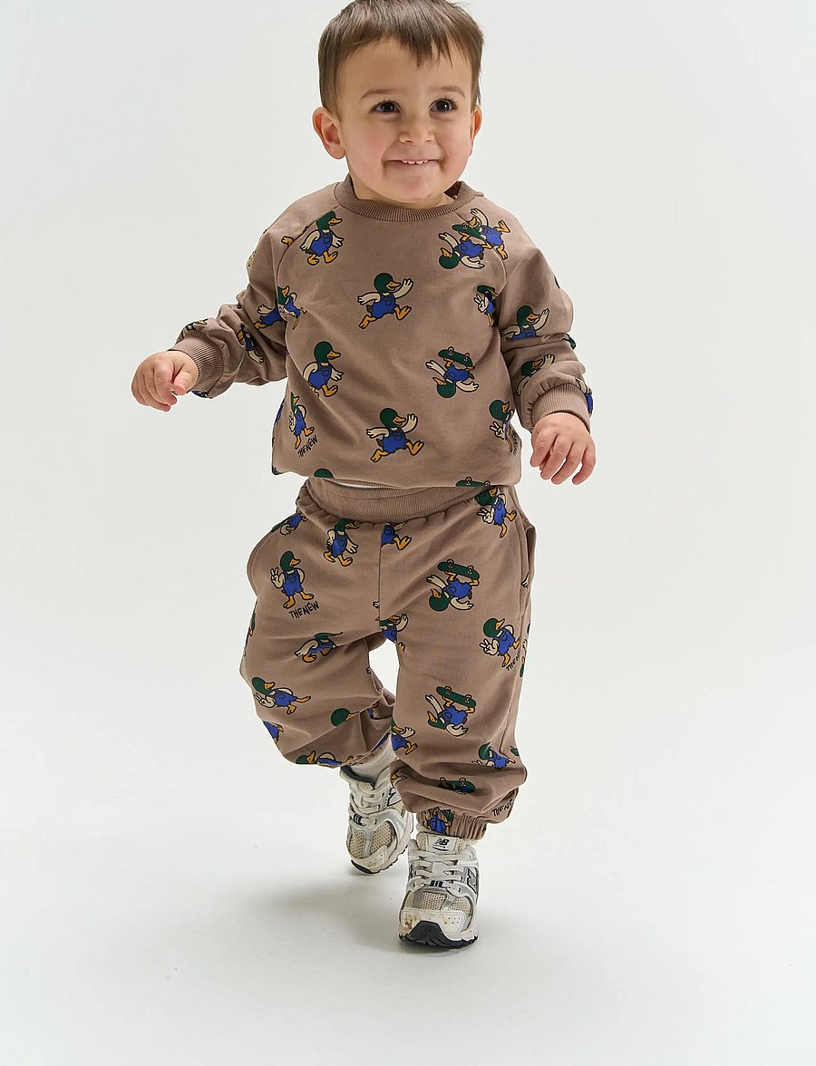 The New - TNSTVhil Sweatpants - jogginghosen - taupe gray aop tn - 0