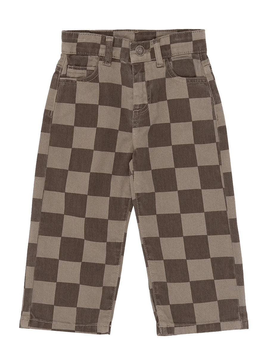 The New - TNSTVondell Baggy Fit Jeans - loose jeans - taupe gray check tn - 1