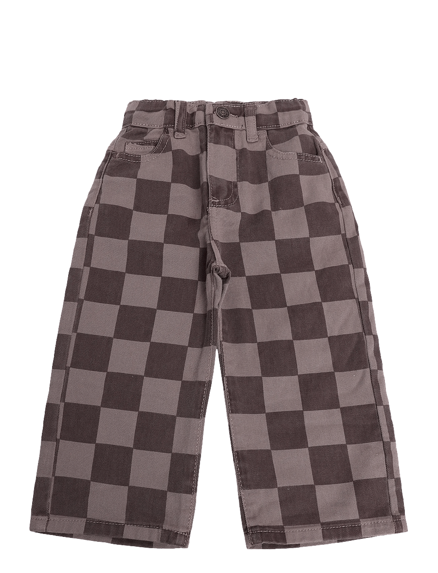 The New - TNSTVondell Baggy Fit Jeans - loose jeans - taupe gray check tn - 1