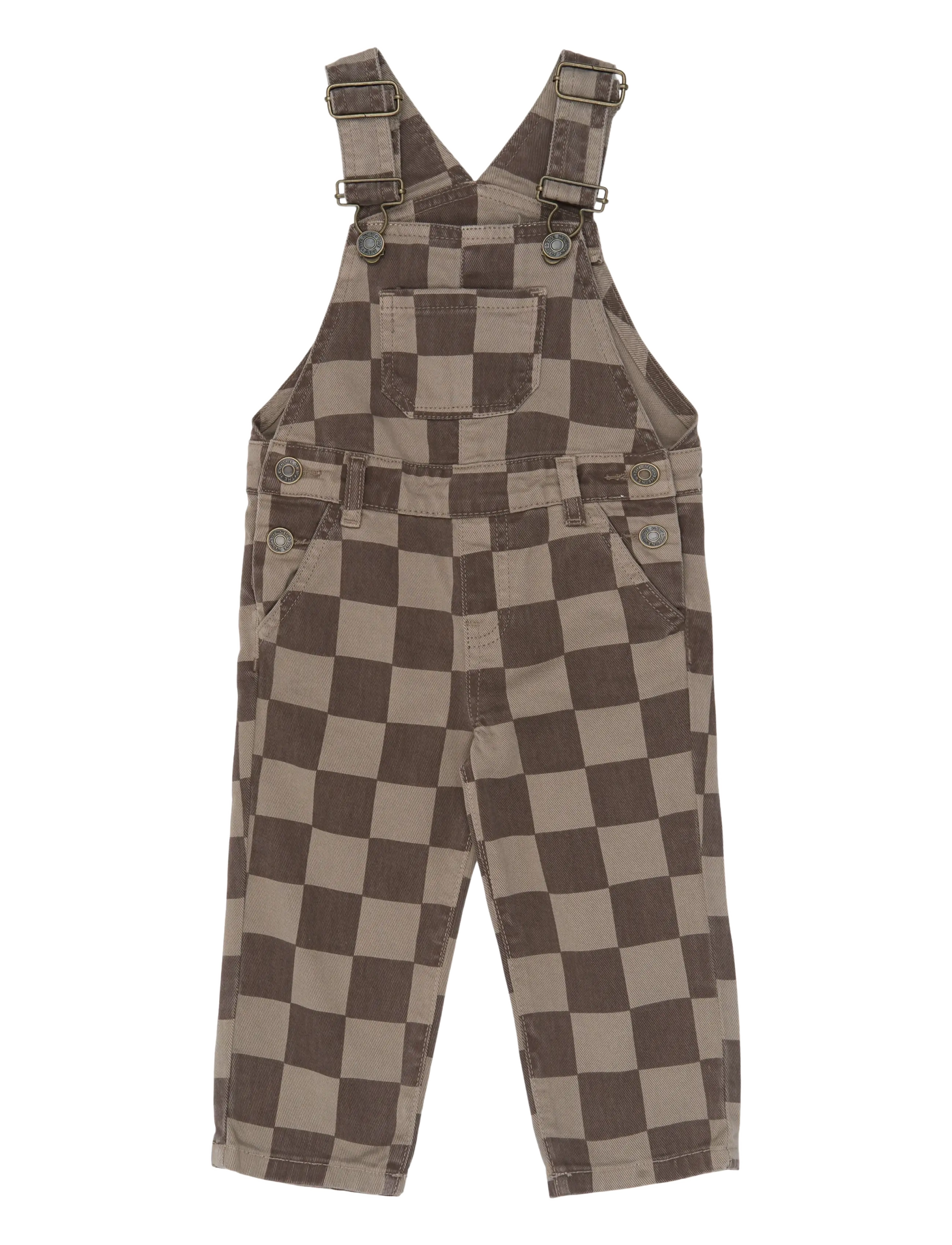 The New TNSTVondell Denim Dungarees - Baby 44-92 - TAUPE GRAY CHECK TN / brown