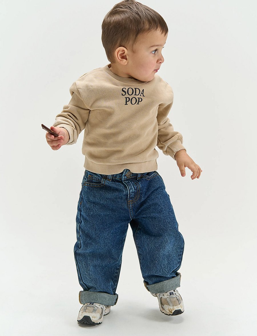 The New - TNSTValu Baggy Fit Jeans - vaba lõikega teksad - dark blue denim - 0