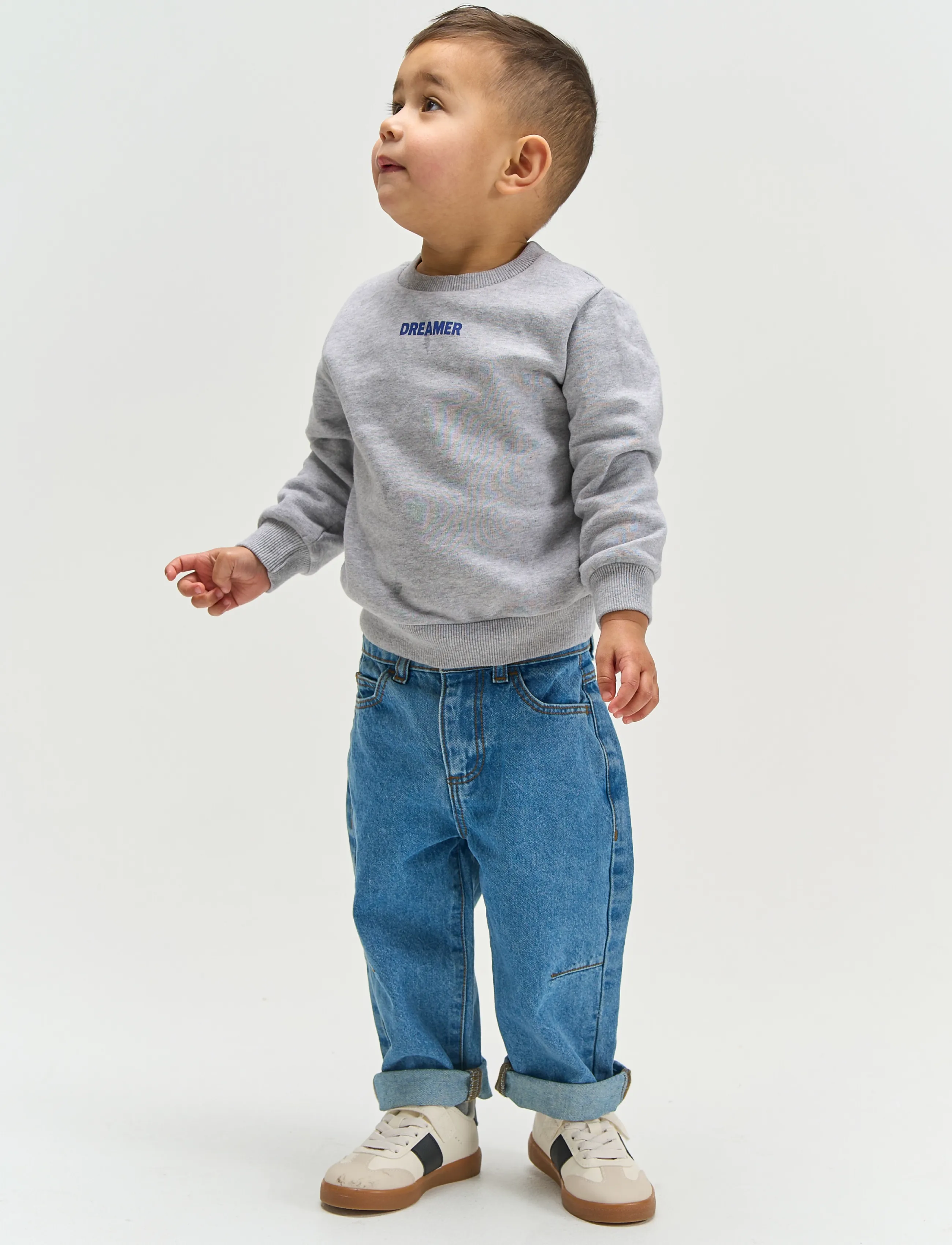 The New Tnstsilvio Barrel Fit Jeans, Børn, Barrel Fit Jeans, Blå, Str: 92