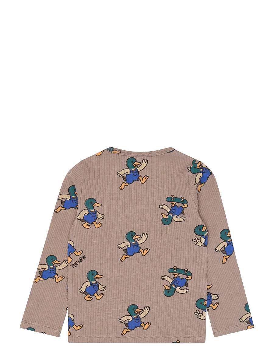 The New - TNSTValdemar L_S Rib Tee - langärmelig - taupe gray aop tn - 2
