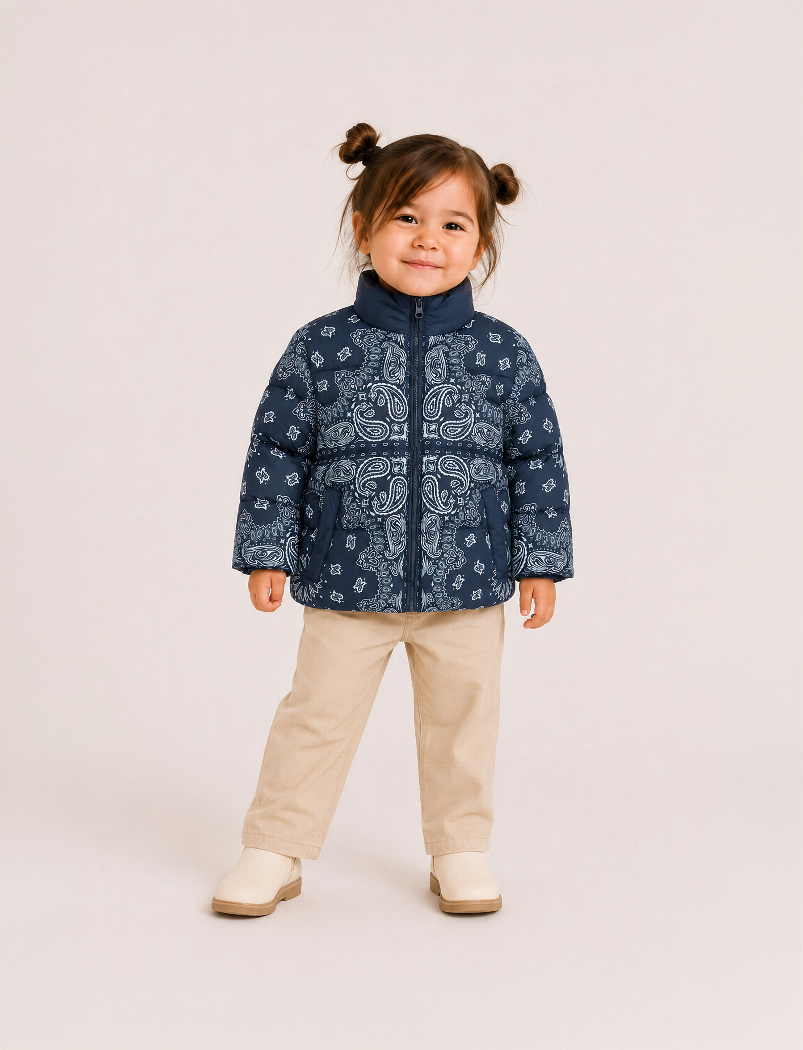 The New - TNSTUlrik Puffer Jacket - ytterkläder - navy blazer aop - 0