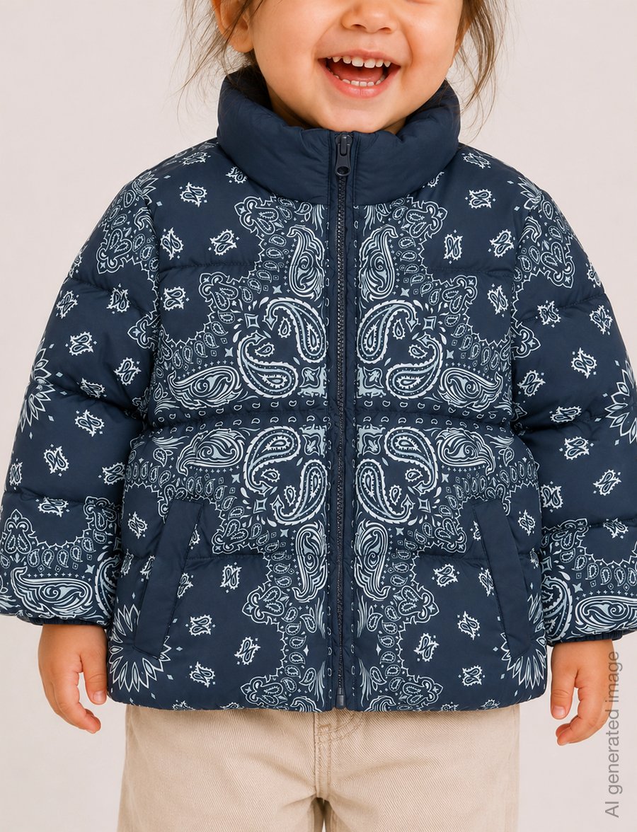 The New - TNSTUlrik Puffer Jacket - soojad ja polsterdatud - navy blazer aop - 4