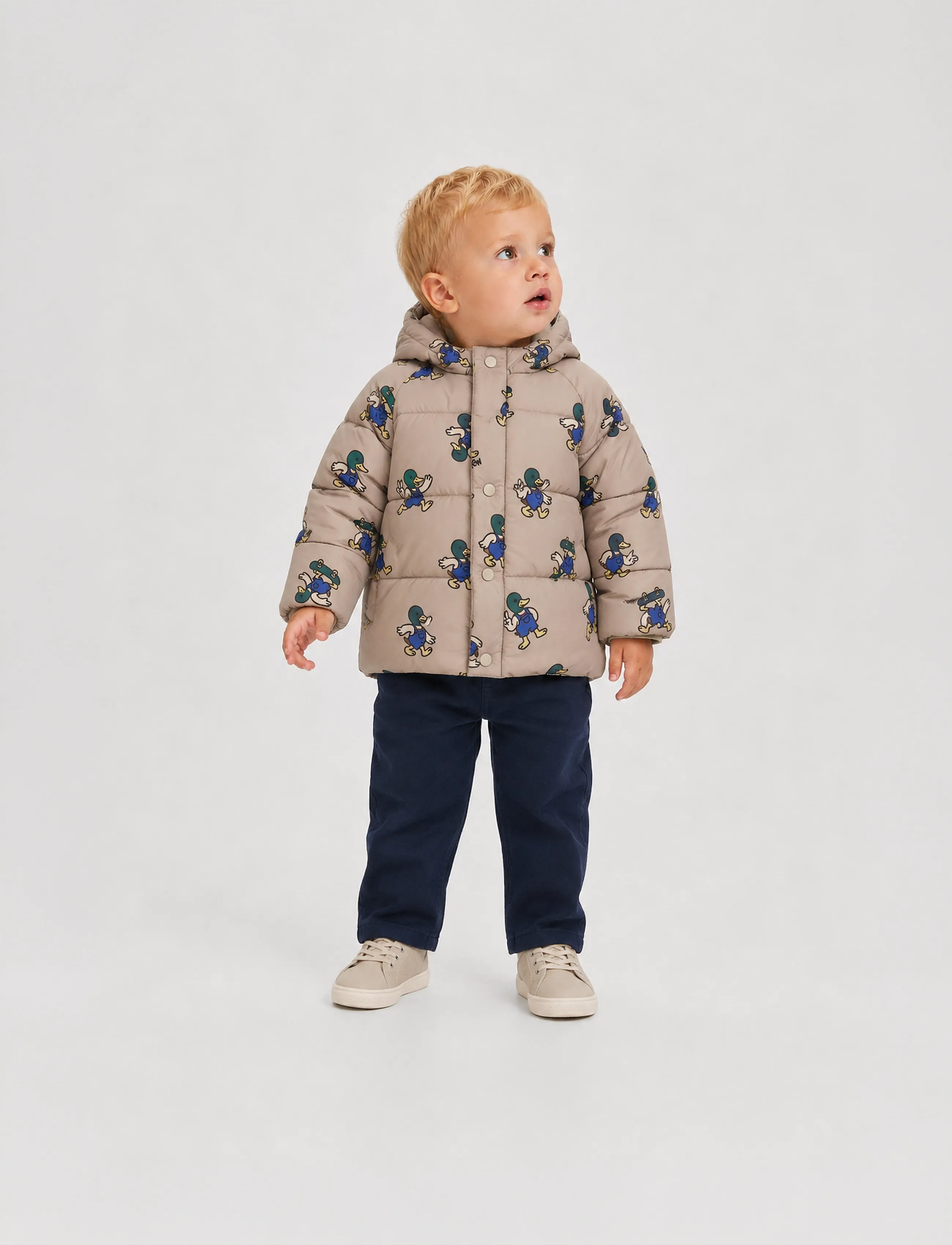 The New - TNSTUwe Puffer Jacket - daunen- und steppjacken - taupe gray aop tn - 0