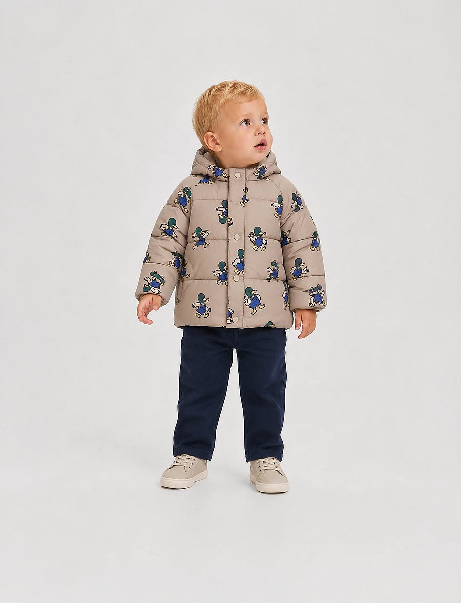 The New - TNSTUwe Puffer Jacket - daunen- und steppjacken - taupe gray aop tn - 0