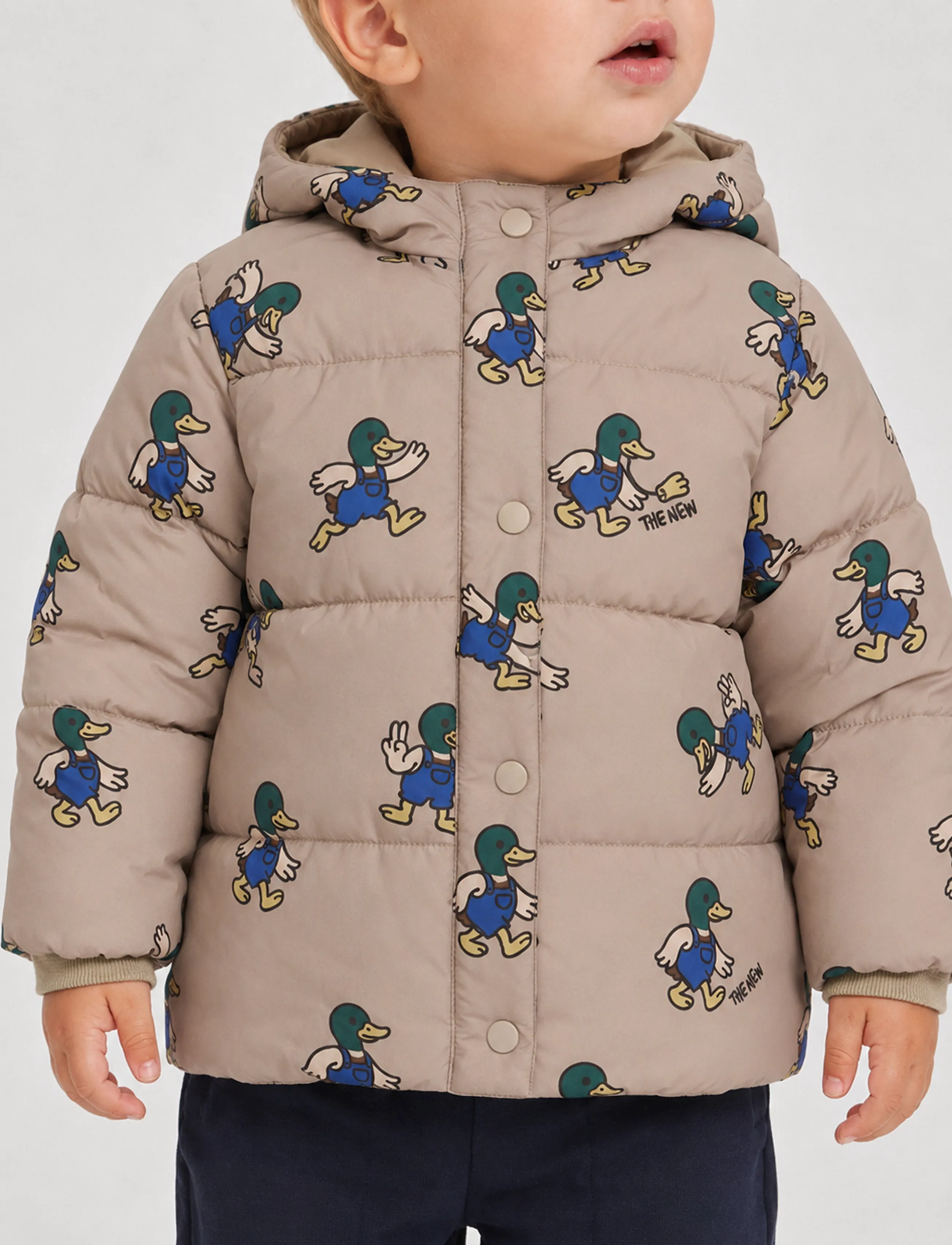 The New - TNSTUwe Puffer Jacket - daunen- und steppjacken - taupe gray aop tn - 4