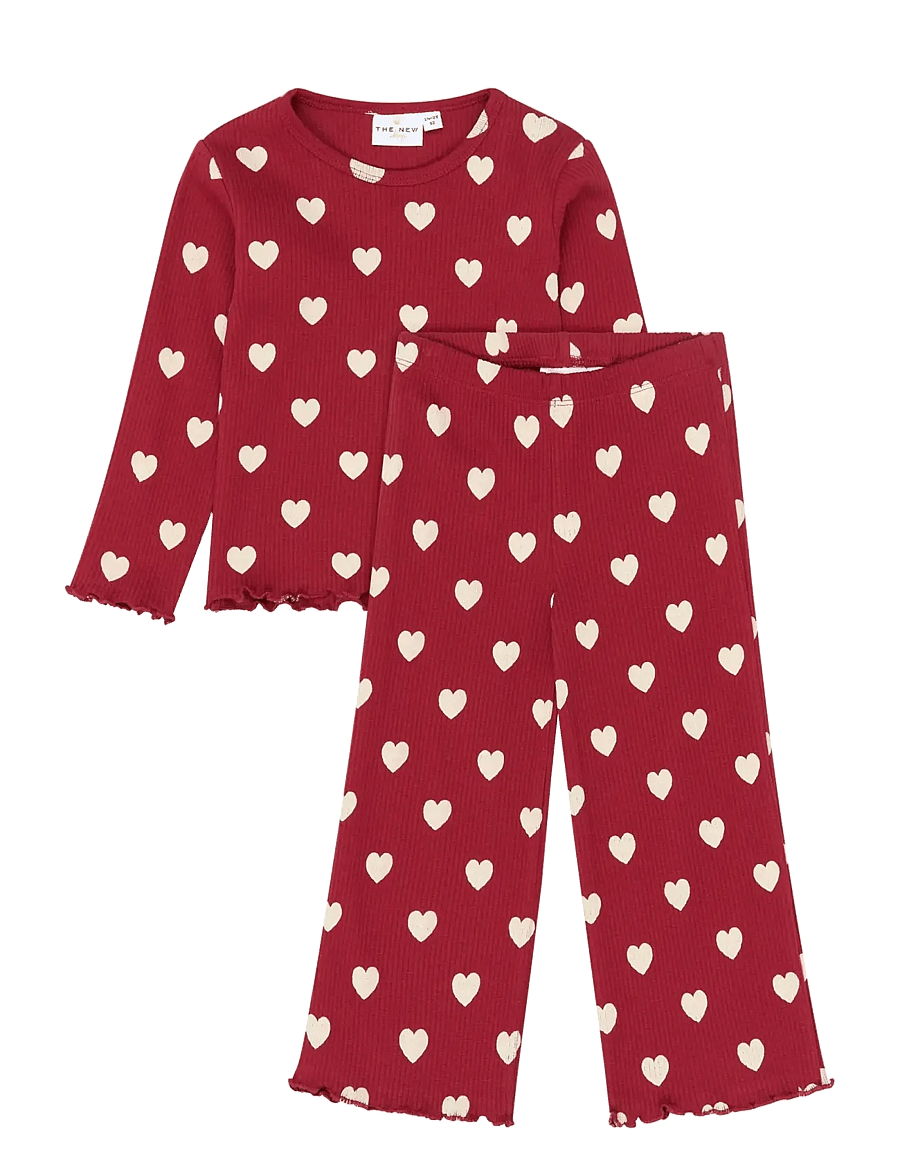 The New - TNSTHoliday Red Heart Rib Night Set - komplektid - rio red aop tn - 1
