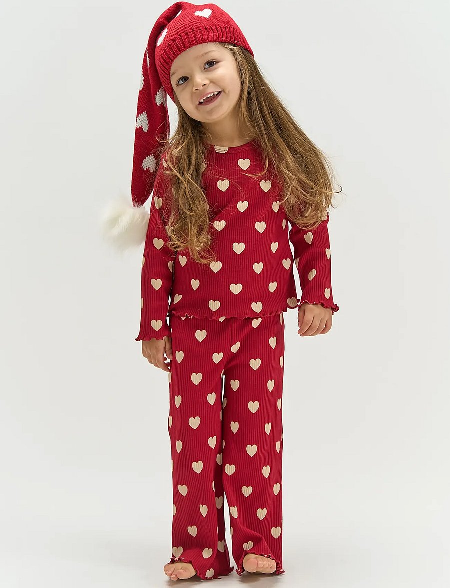 The New - TNSTHoliday Red Heart Rib Night Set - komplektid - rio red aop tn - 0