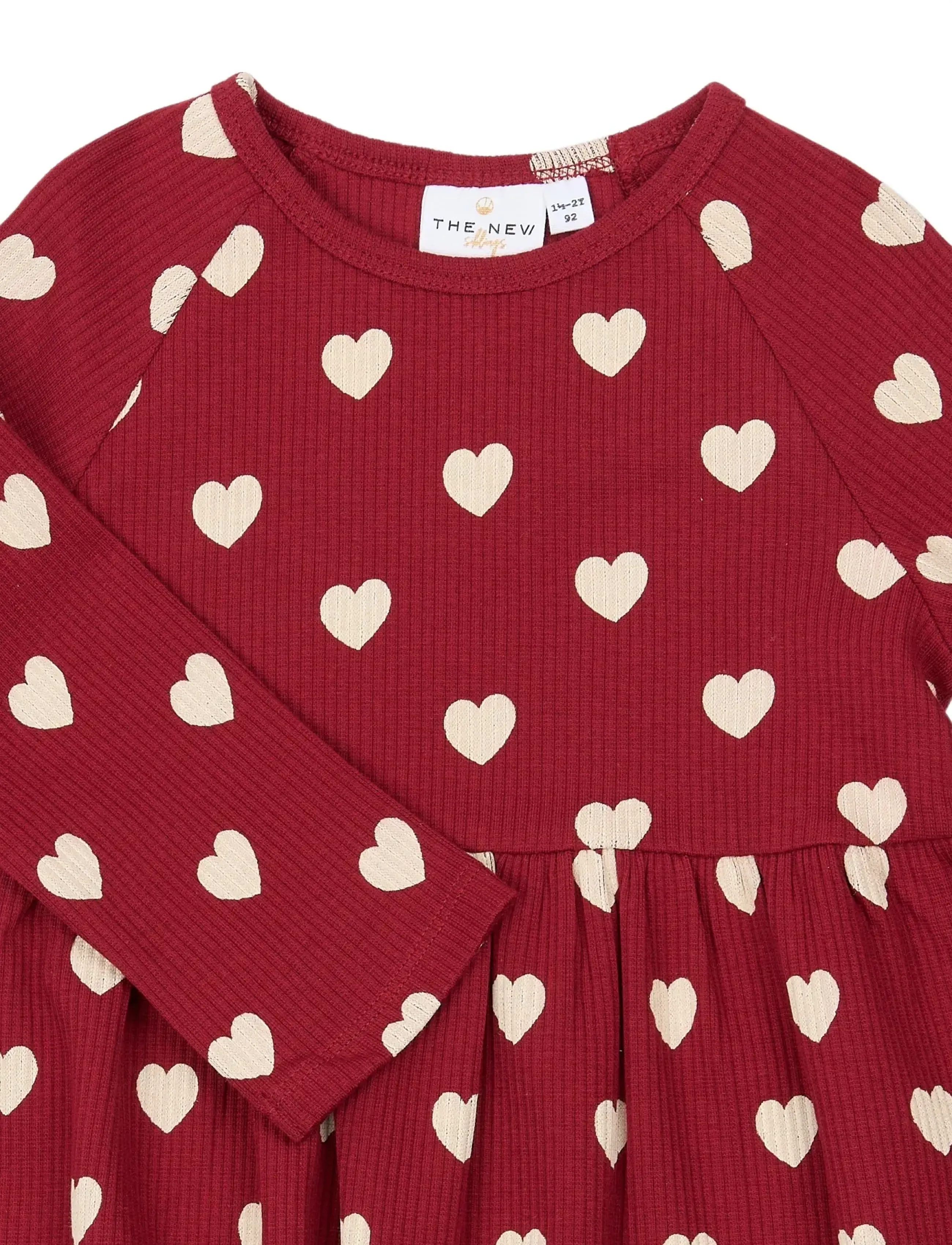 The New - TNSTHoliday Red Heart L_S Loose Rib - rio red aop tn - 4