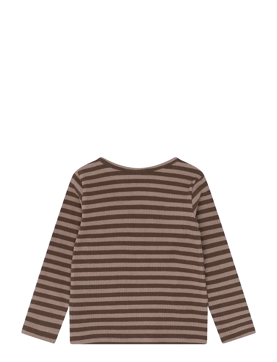 The New - TNSTFro L_S Rib Tee - langärmelig - chestnut striped - 2