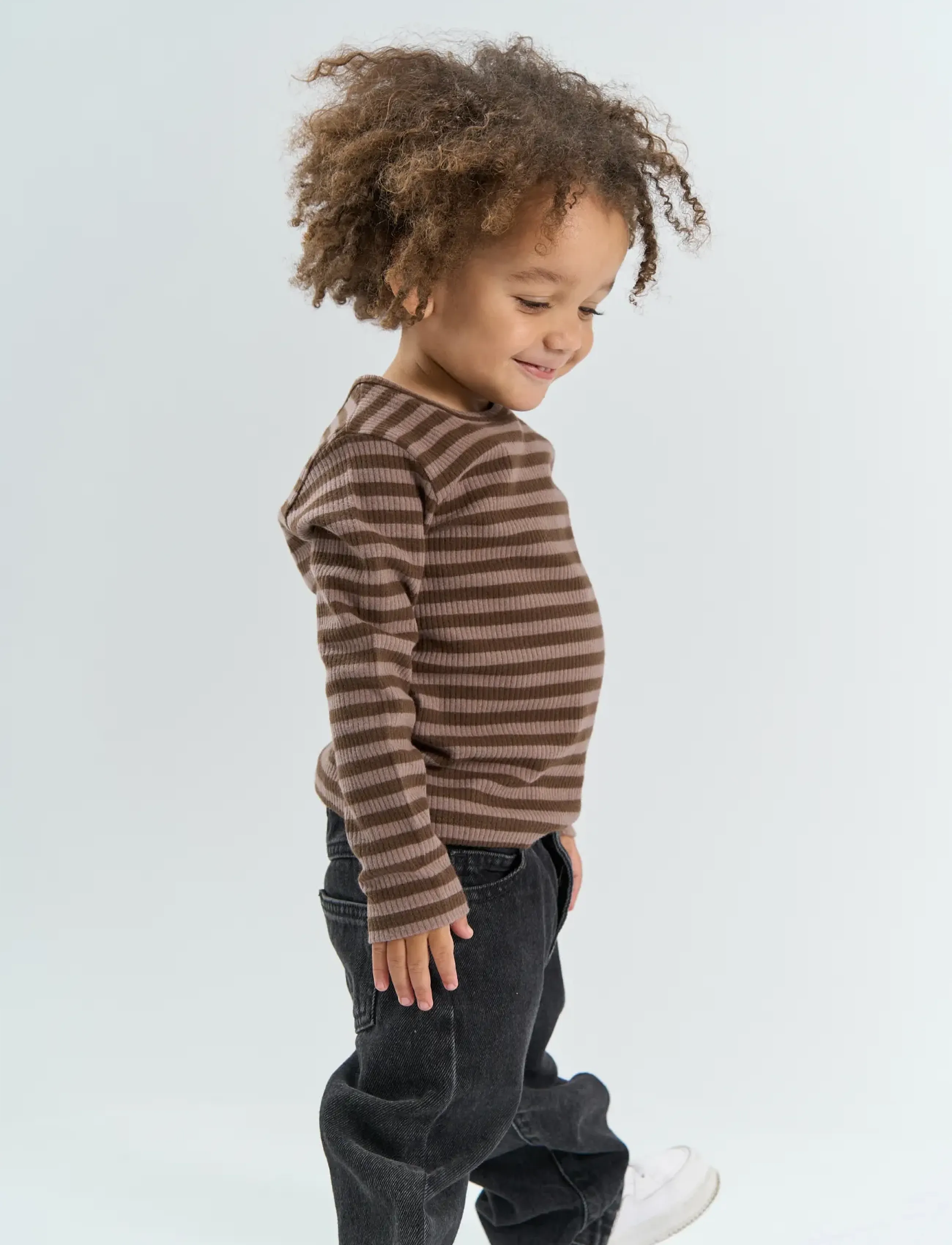 The New - TNSTFro L_S Rib Tee - langärmelig - chestnut striped - 3