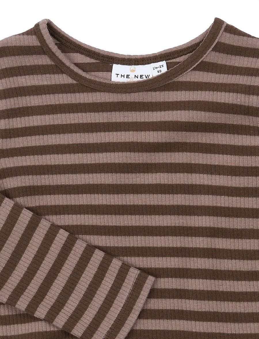 The New - TNSTFro L_S Rib Tee - langärmelig - chestnut striped - 4