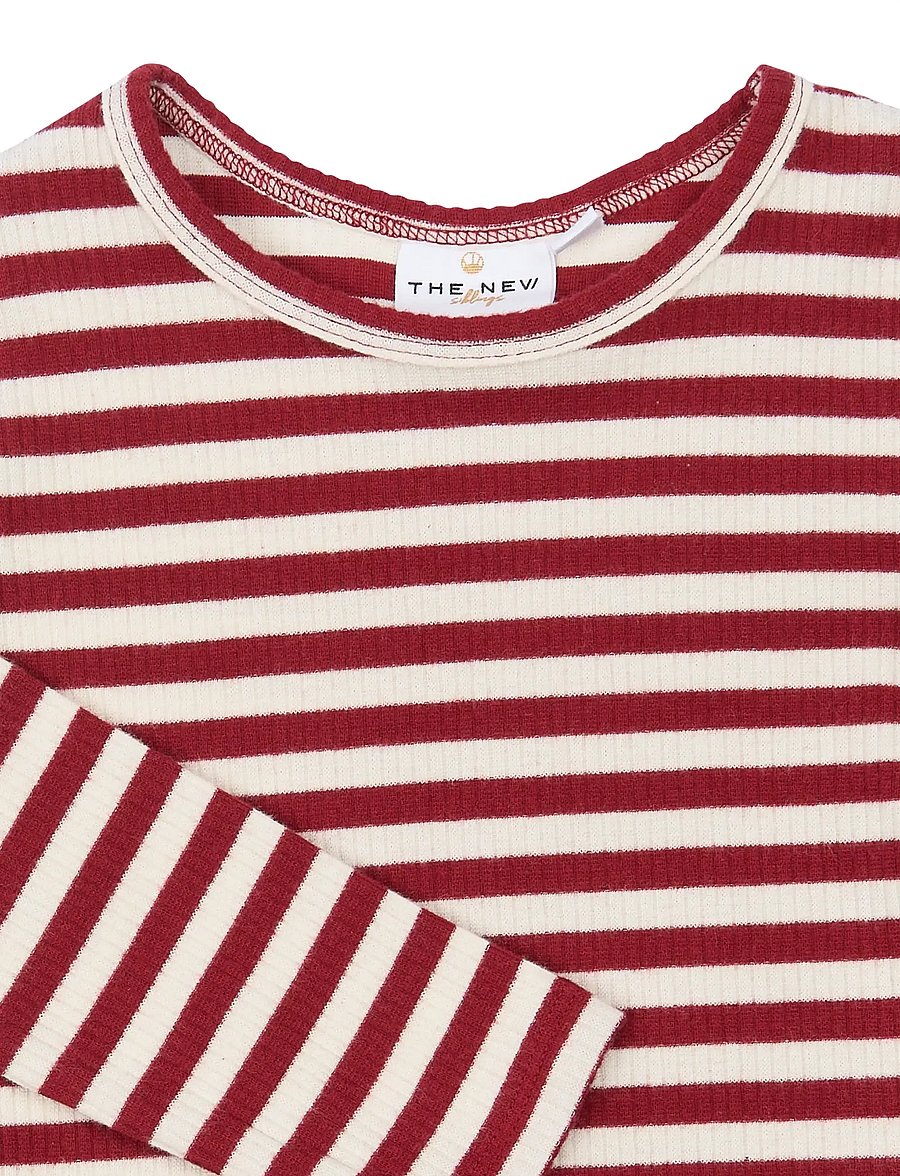 The New - TNSTFro L_S Rib Tee - langärmelig - rio red striped tn - 2