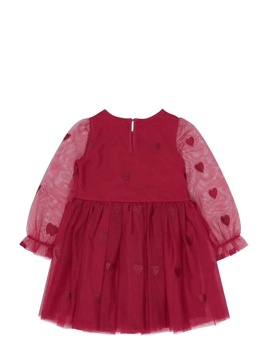 The New - TNSTYna L_S Mesh Dress - rio red tn - 1