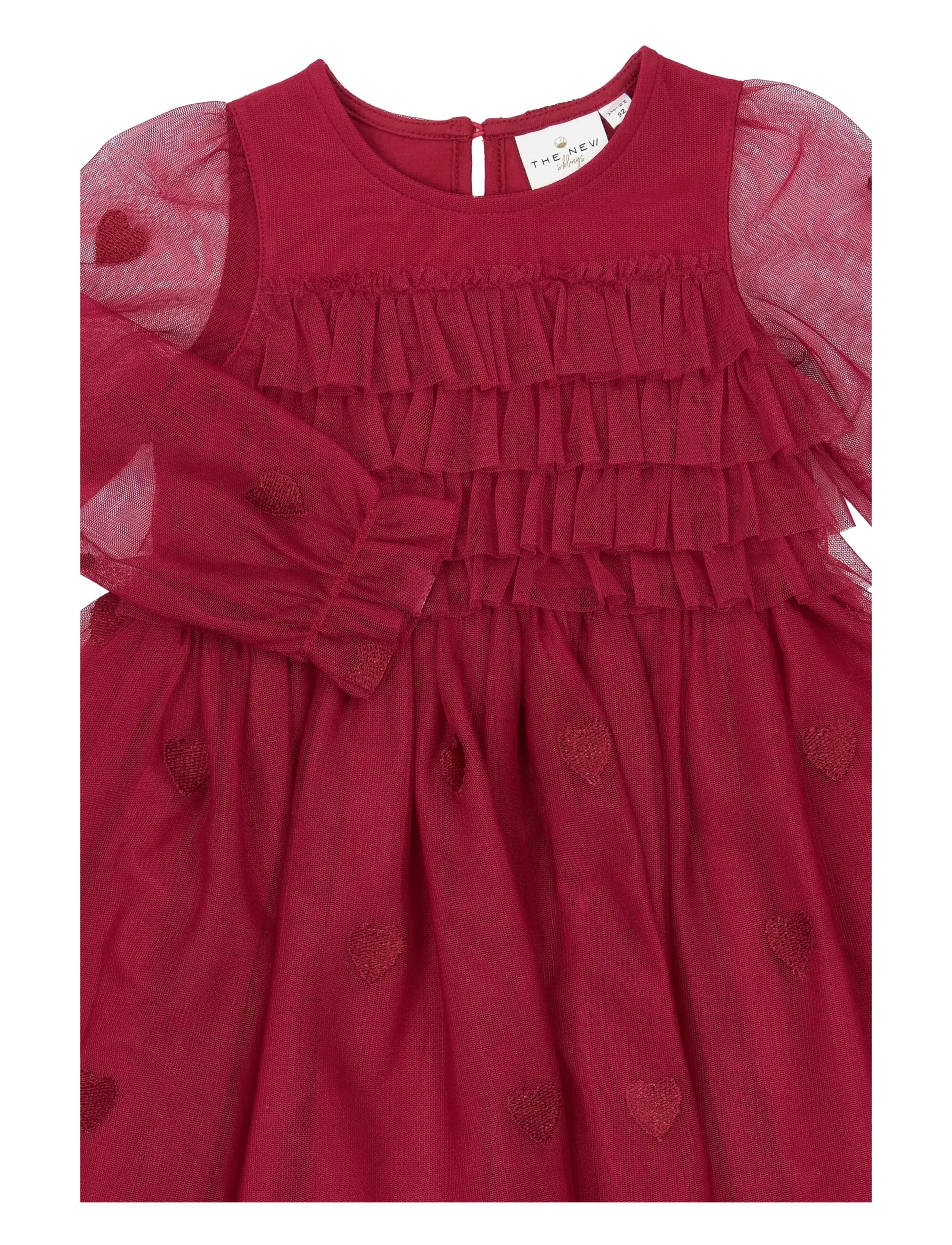 The New - TNSTYna L_S Mesh Dress - rio red tn - 2