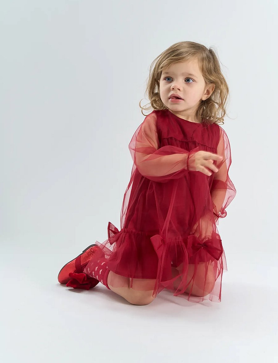The New - TNSTYsabel L_S Mesh Dress - rio red tn - 0