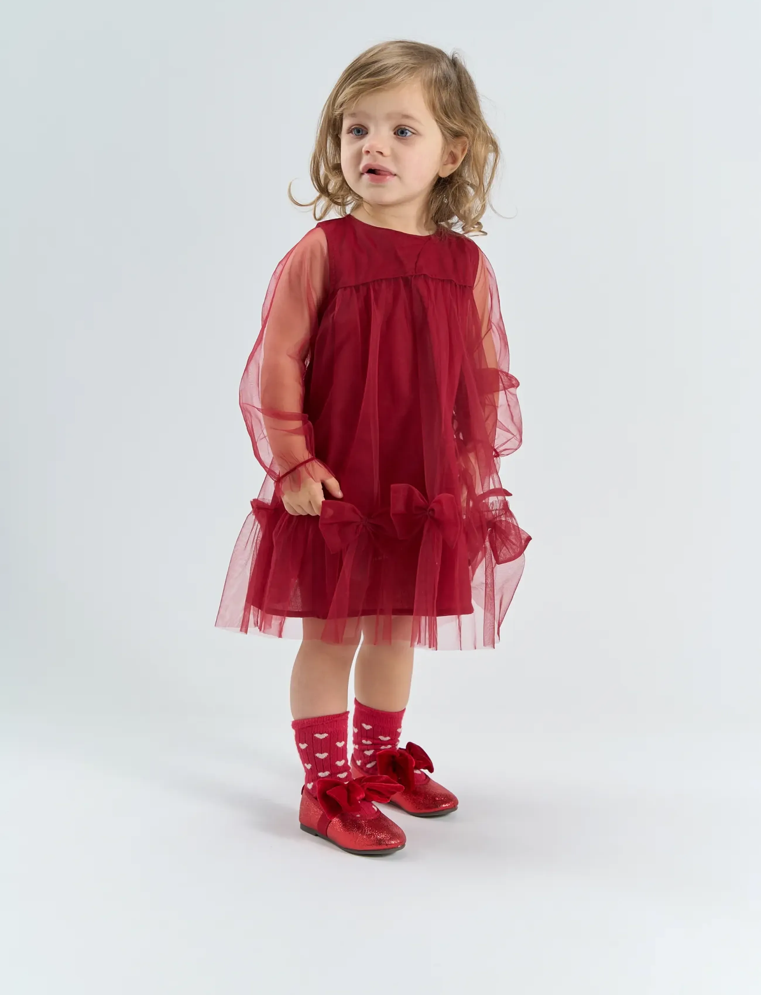 The New - TNSTYsabel L_S Mesh Dress - rio red tn - 3