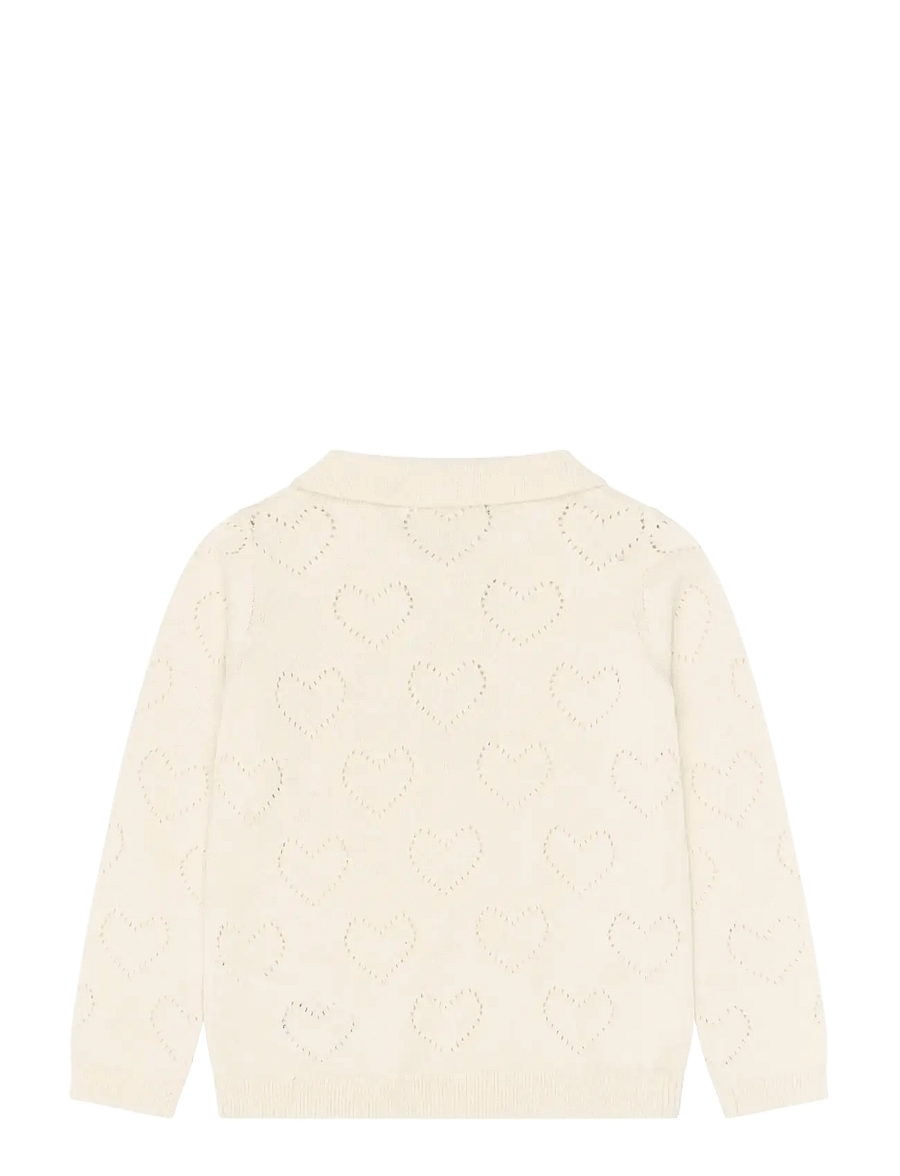 The New - TNSTYnessa L_S Knit Polo - langärmelig poloshirt - gardenia - 2