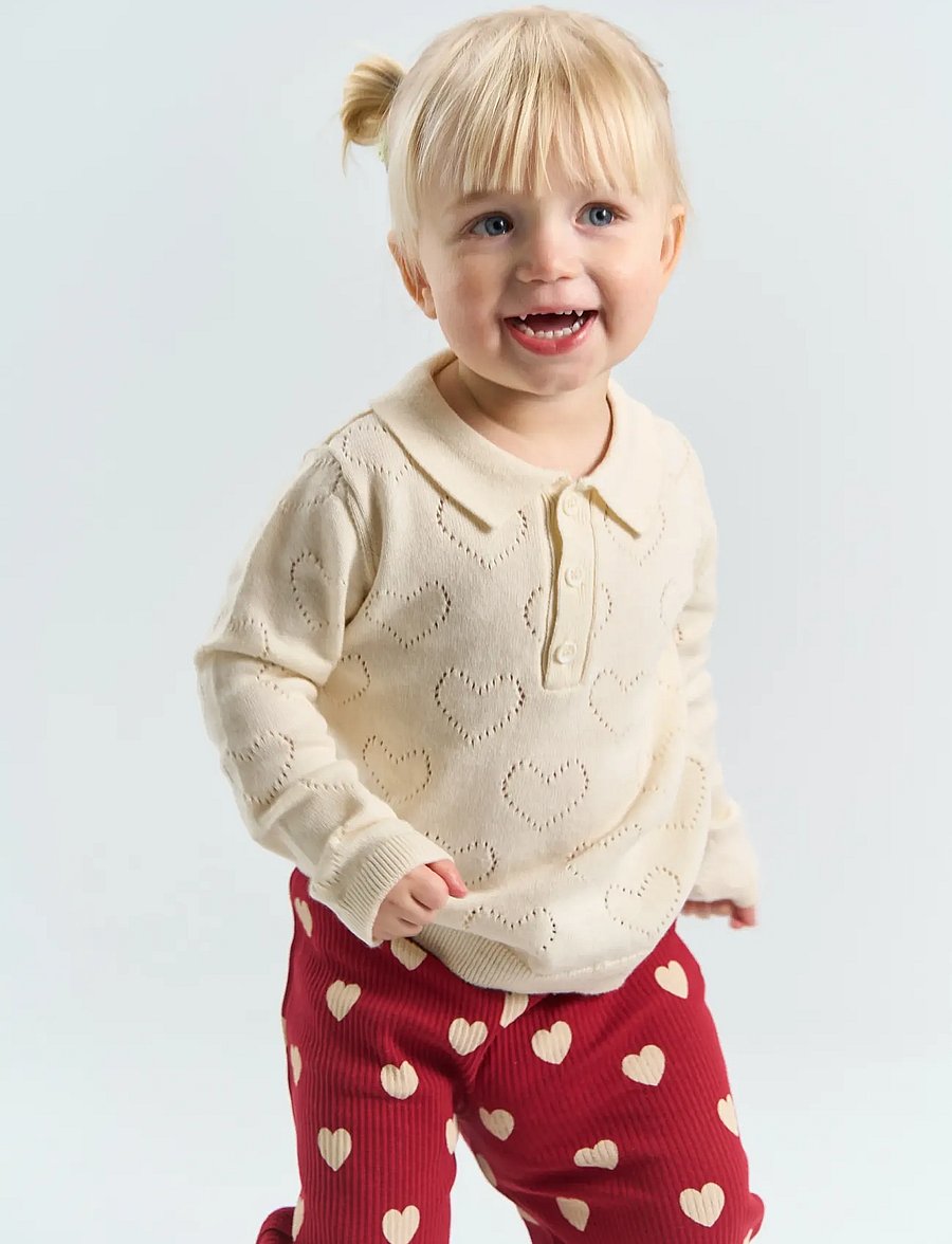 The New - TNSTYnessa L_S Knit Polo - langärmelig poloshirt - gardenia - 0