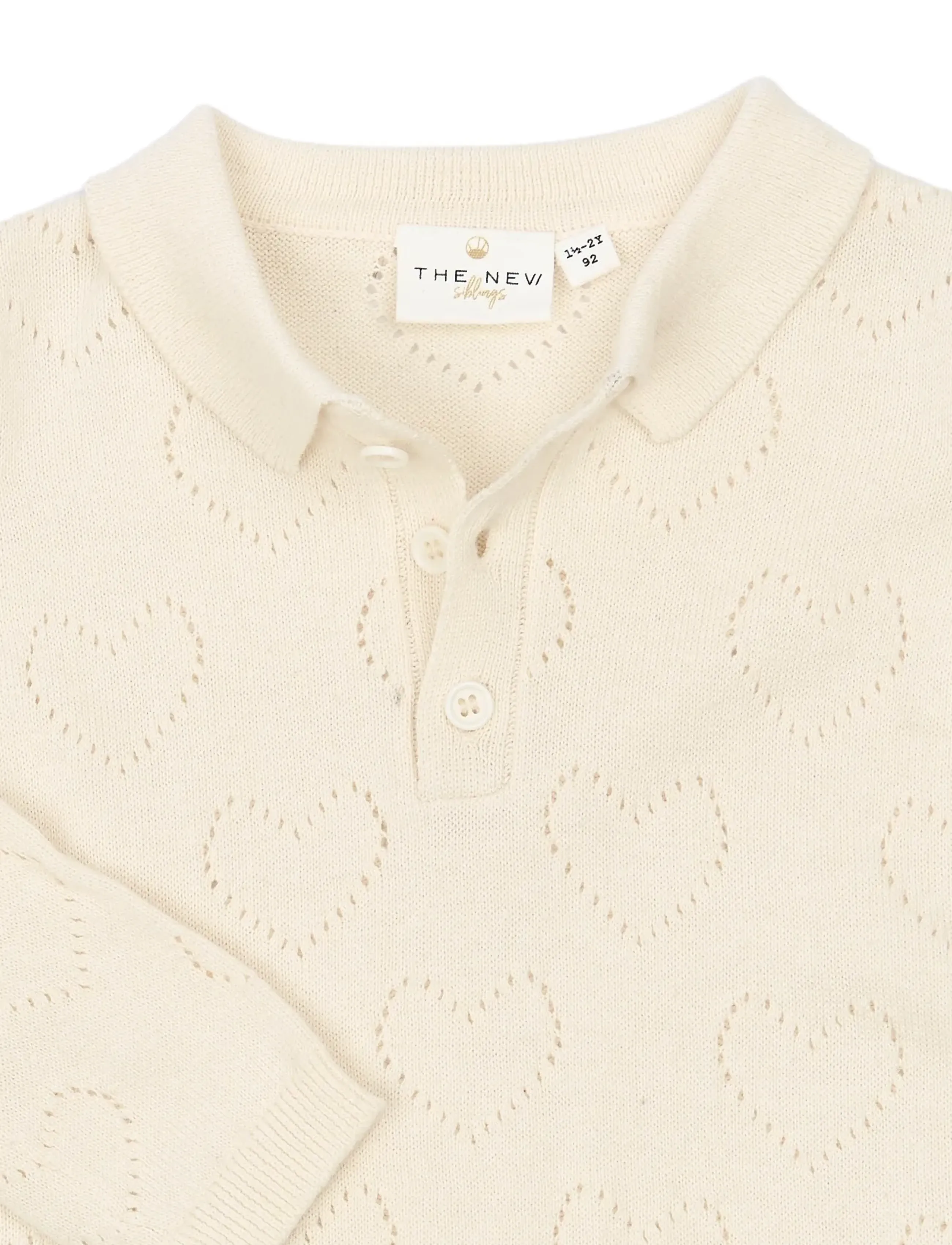 The New - TNSTYnessa L_S Knit Polo - langärmelig poloshirt - gardenia - 4