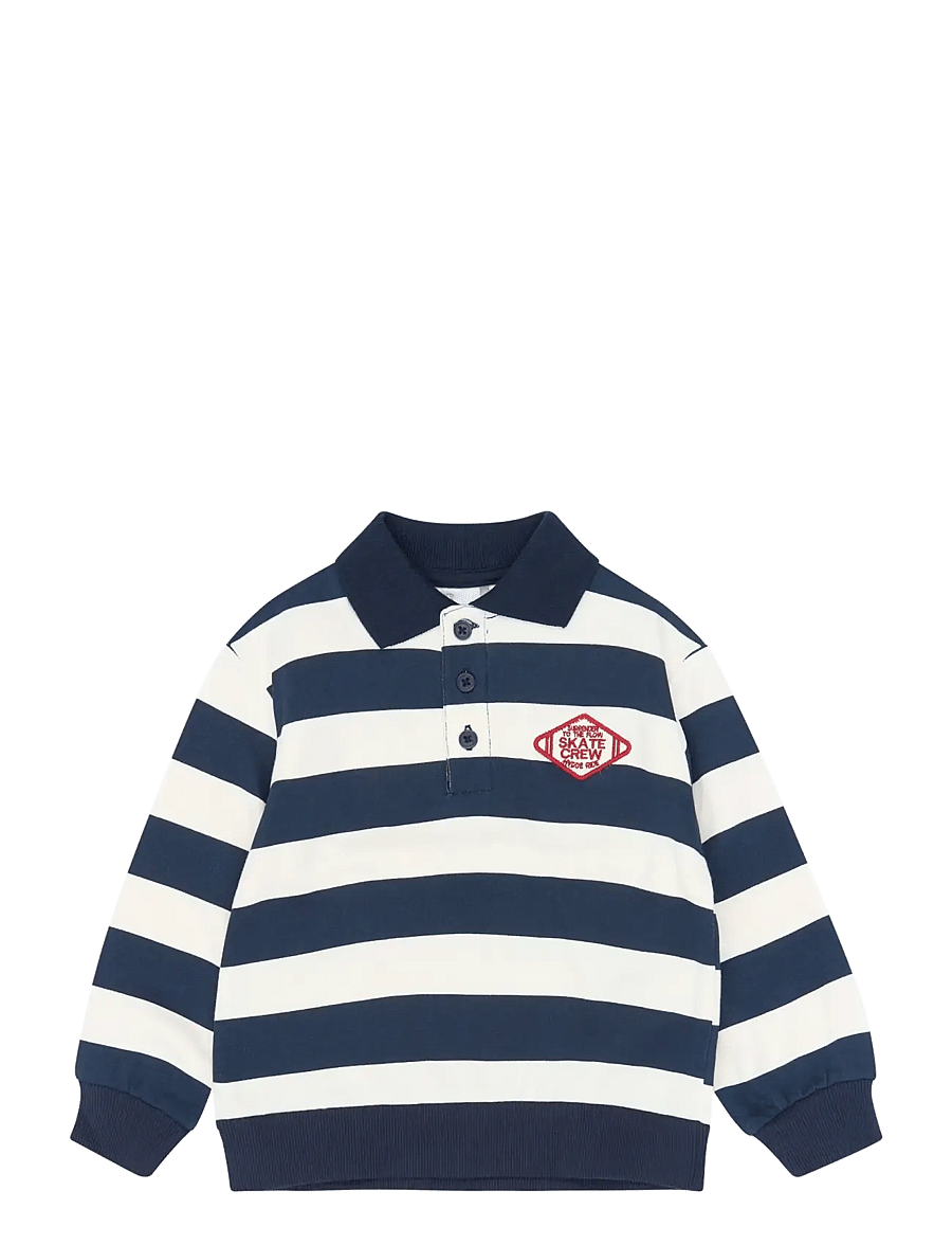 The New - TNSTYuki OS Polo Sweatshirt - dressipluusid - navy blazer striped - 1