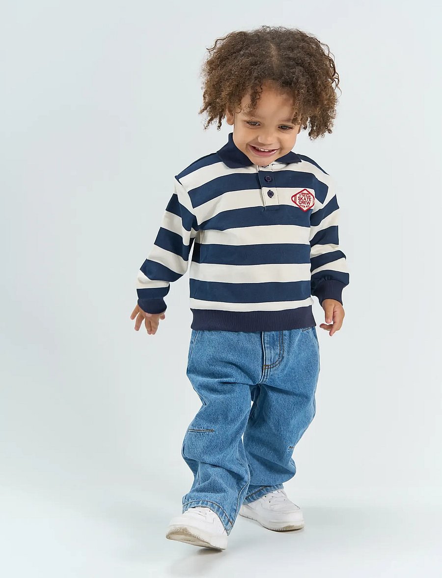 The New - TNSTYuki OS Polo Sweatshirt - dressipluusid - navy blazer striped - 0