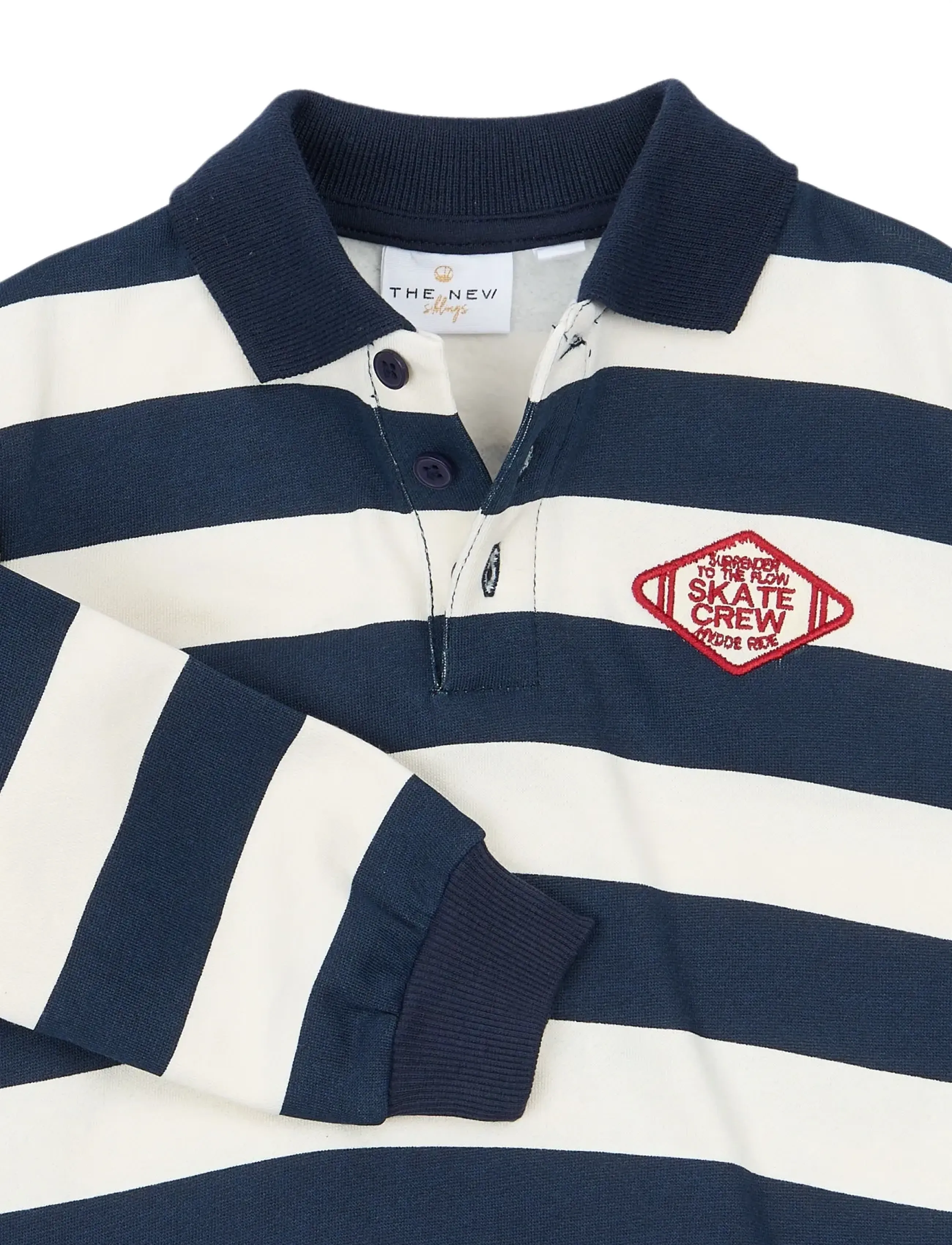 The New - TNSTYuki OS Polo Sweatshirt - dressipluusid - navy blazer striped - 4