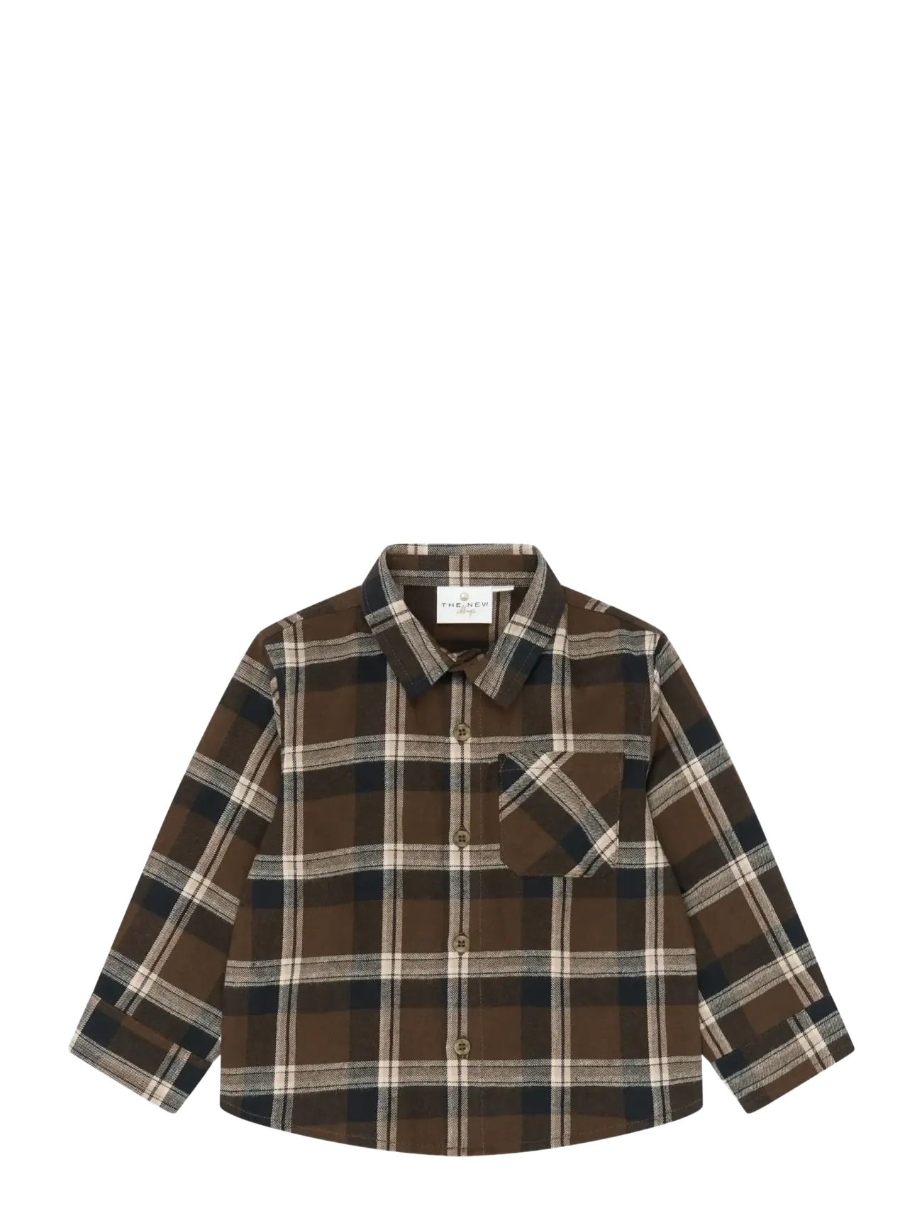 The New TNSTYaki L_S Flannel Shirt - Hemden - NAVY BLAZER CHECK / brown
