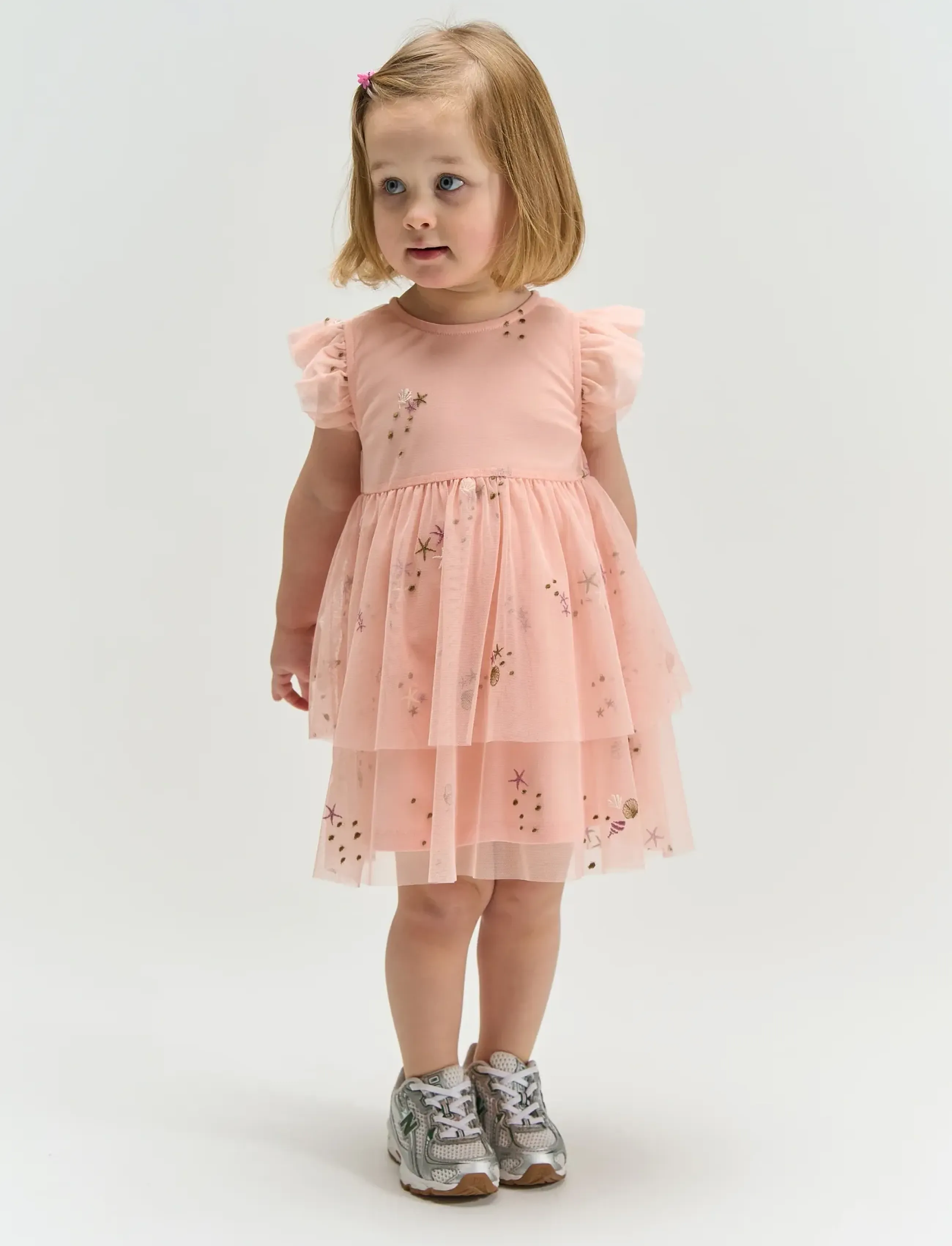 The New TNSTTulla S_L Dress - Kjoler & Nederdele - PEACH WHIP EMB / pink/rose