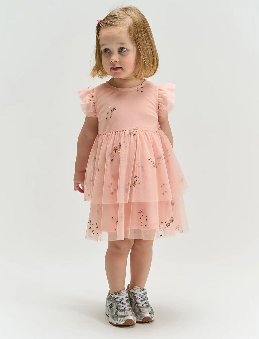 The New - TNSTTulla S_L Dress - robes pour bébés sans manches - peach whip emb - 0