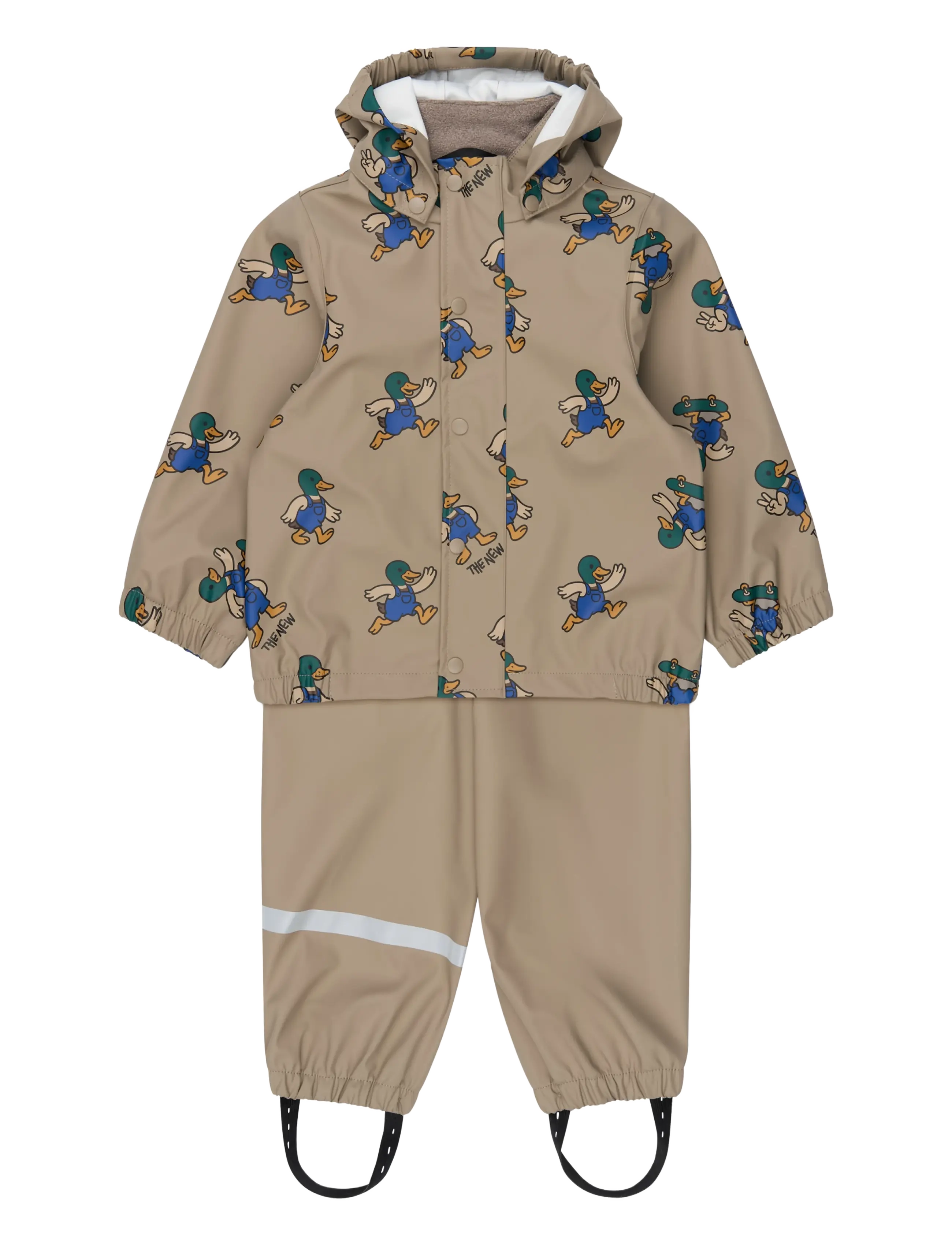 The New TNSTUwe Rainwear Set - Jacken & Mäntel - TAUPE GRAY AOP TN / beige