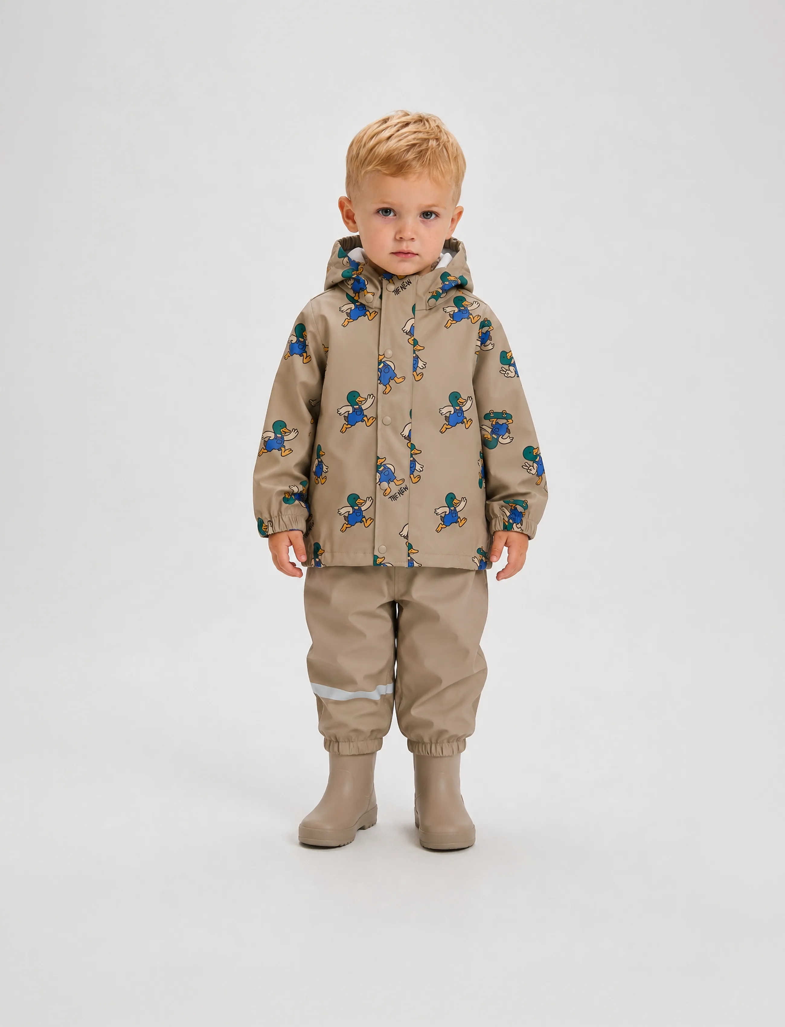 The New Tnstuwe Rainwear Set, Kinder, Regenset, Beige, Gr.104