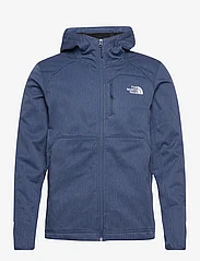 The North Face - M QUEST HOODED SOFTSHELL - ski jackets - shady blue dark heather - 0